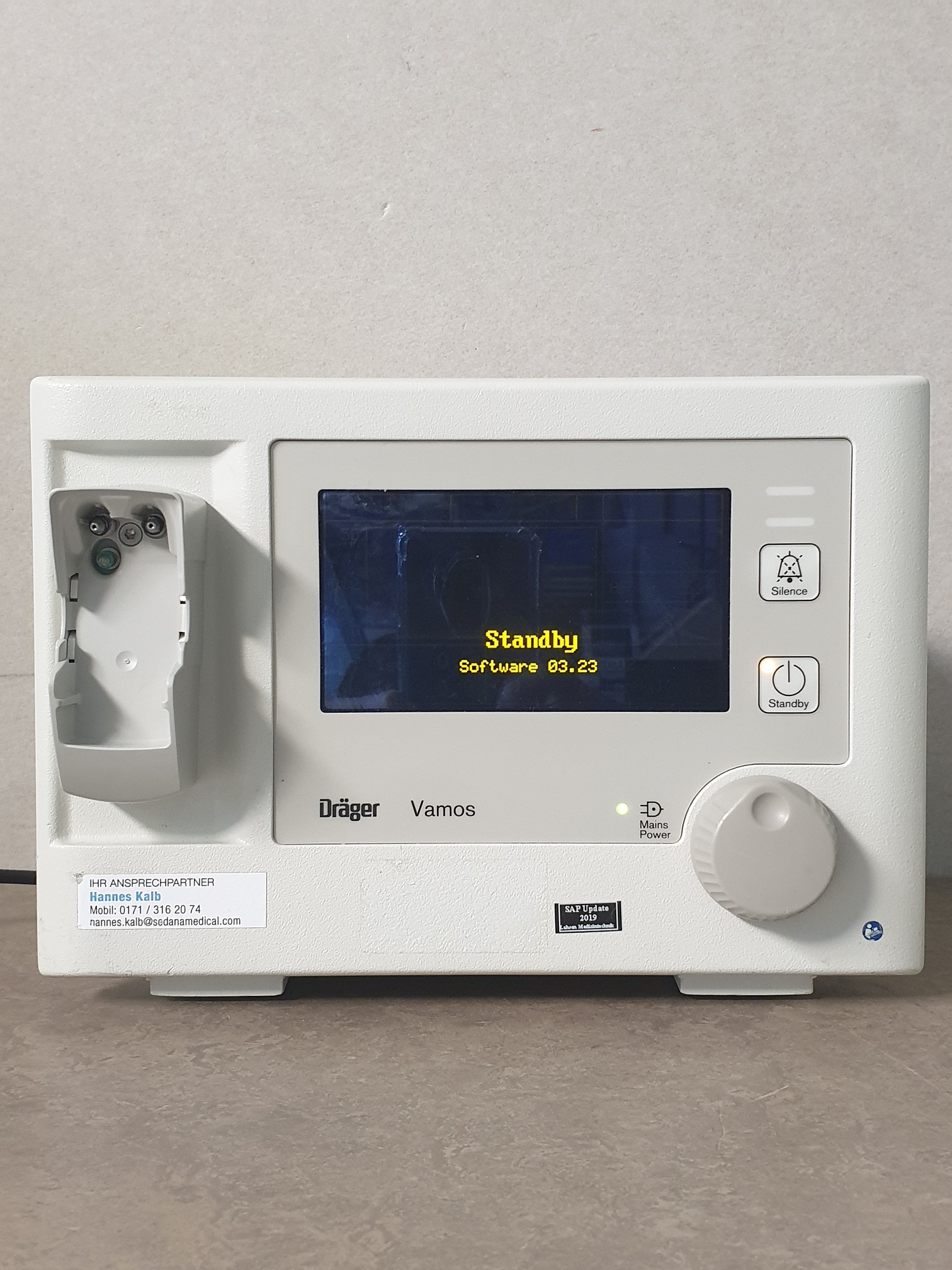 DRÄGER // Dräger // Draeger Vamos Monitor Anästhesiegas-Monitor zur Überwachung der CO2 Konzentration, der Konzentation von N2O und der Halothan, Enfluran, Isofluran und Sevoflurane, thumbnail 2