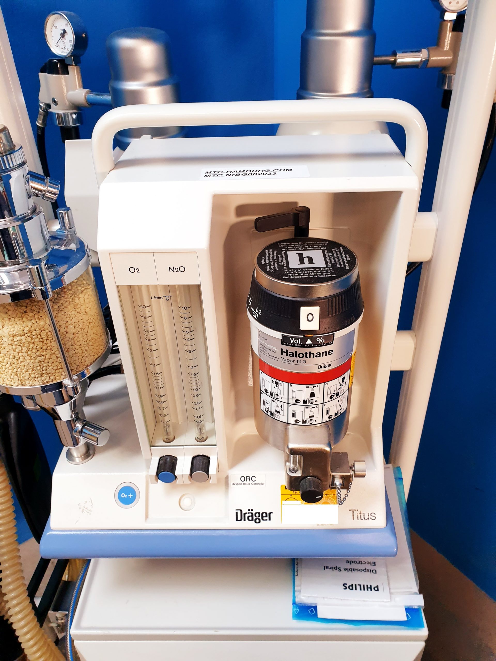 Dräger Drager Titus Narkosegerät ORC Oxygen-Ratio Controller ,… und verdampfer Vapor — image 1 of 9