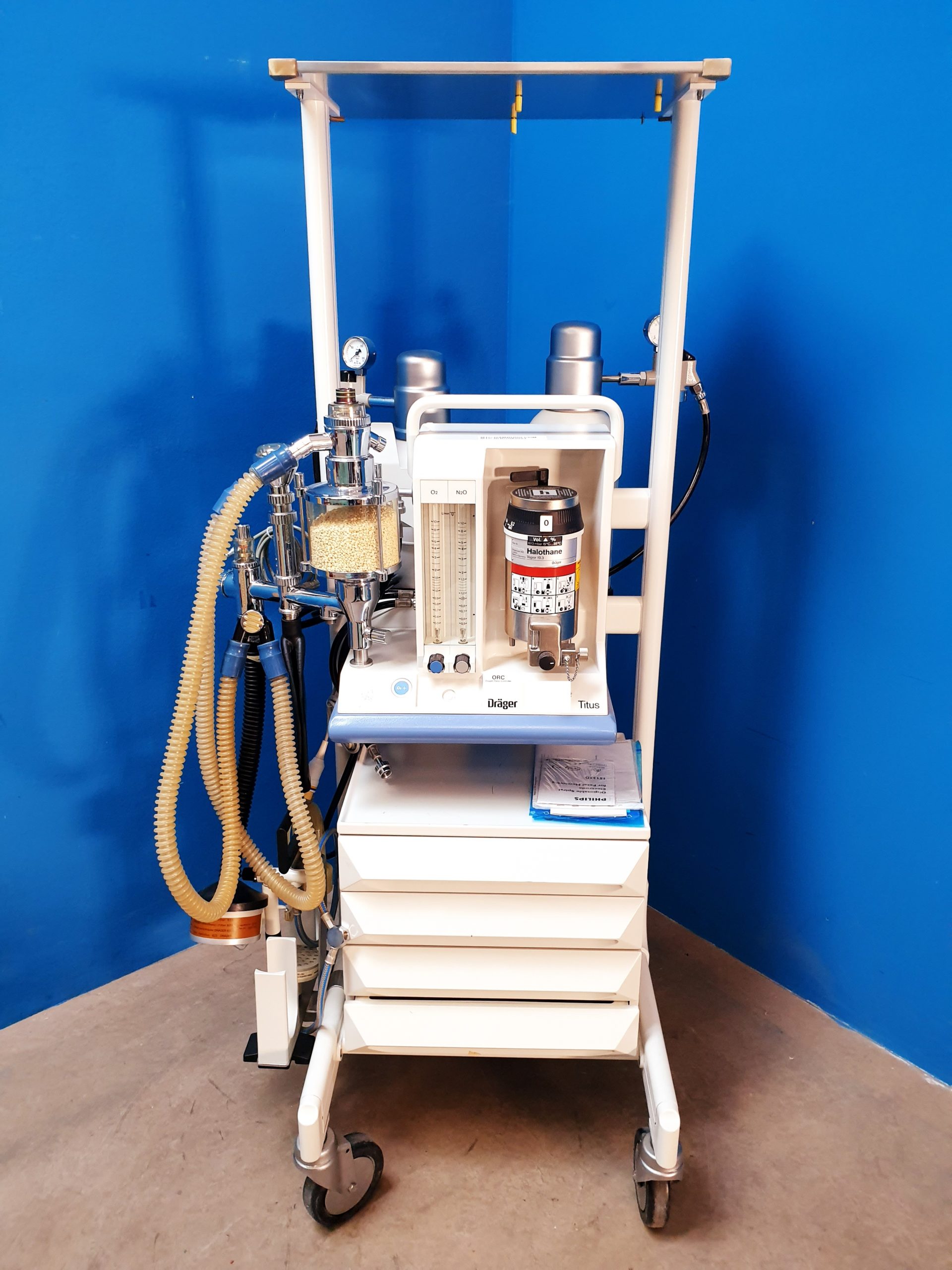 Dräger Drager Titus Narkosegerät ORC Oxygen-Ratio Controller ,… und verdampfer Vapor thumbnail 2