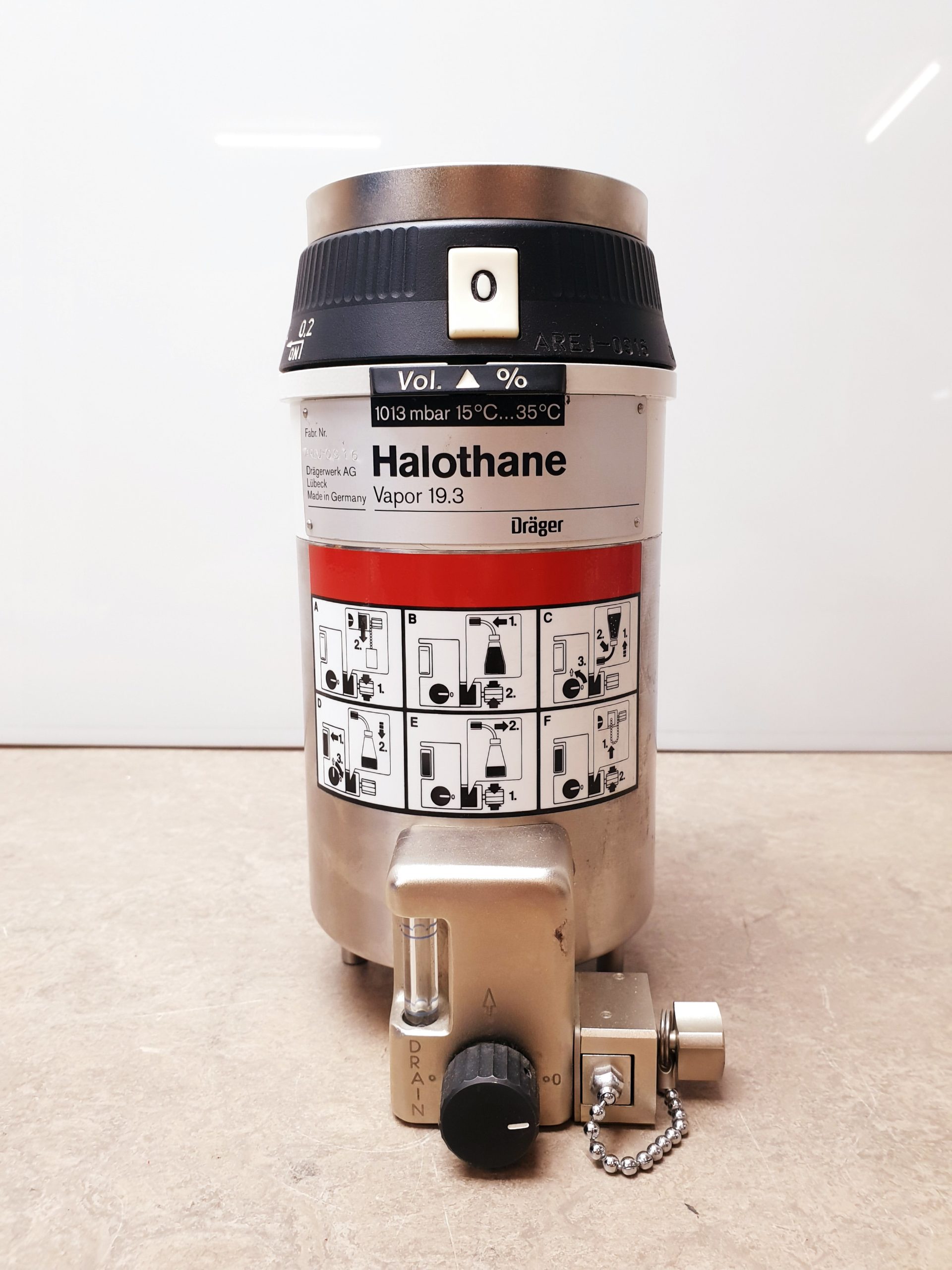 Dräger Draeger Halothane Vapor 19.3 Vaporiser Narkosemittelverdampfer thumbnail 2