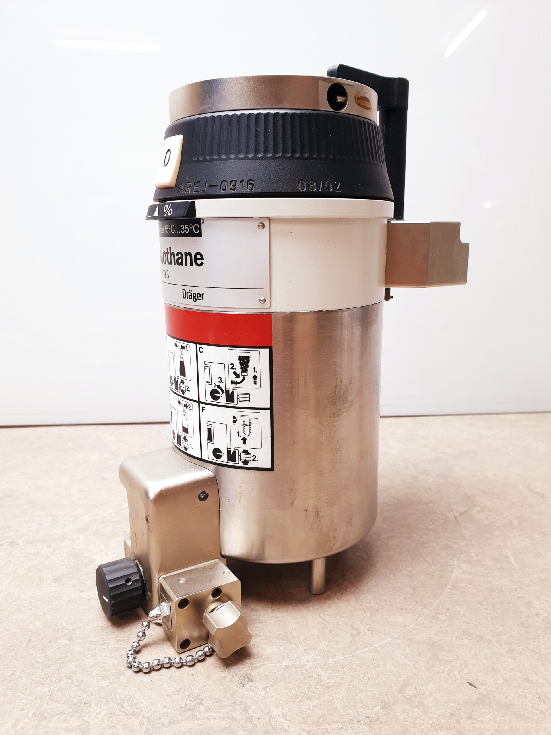 Dräger Draeger Halothane Vapor 19.3 Vaporiser Narkosemittelverdampfer thumbnail 4
