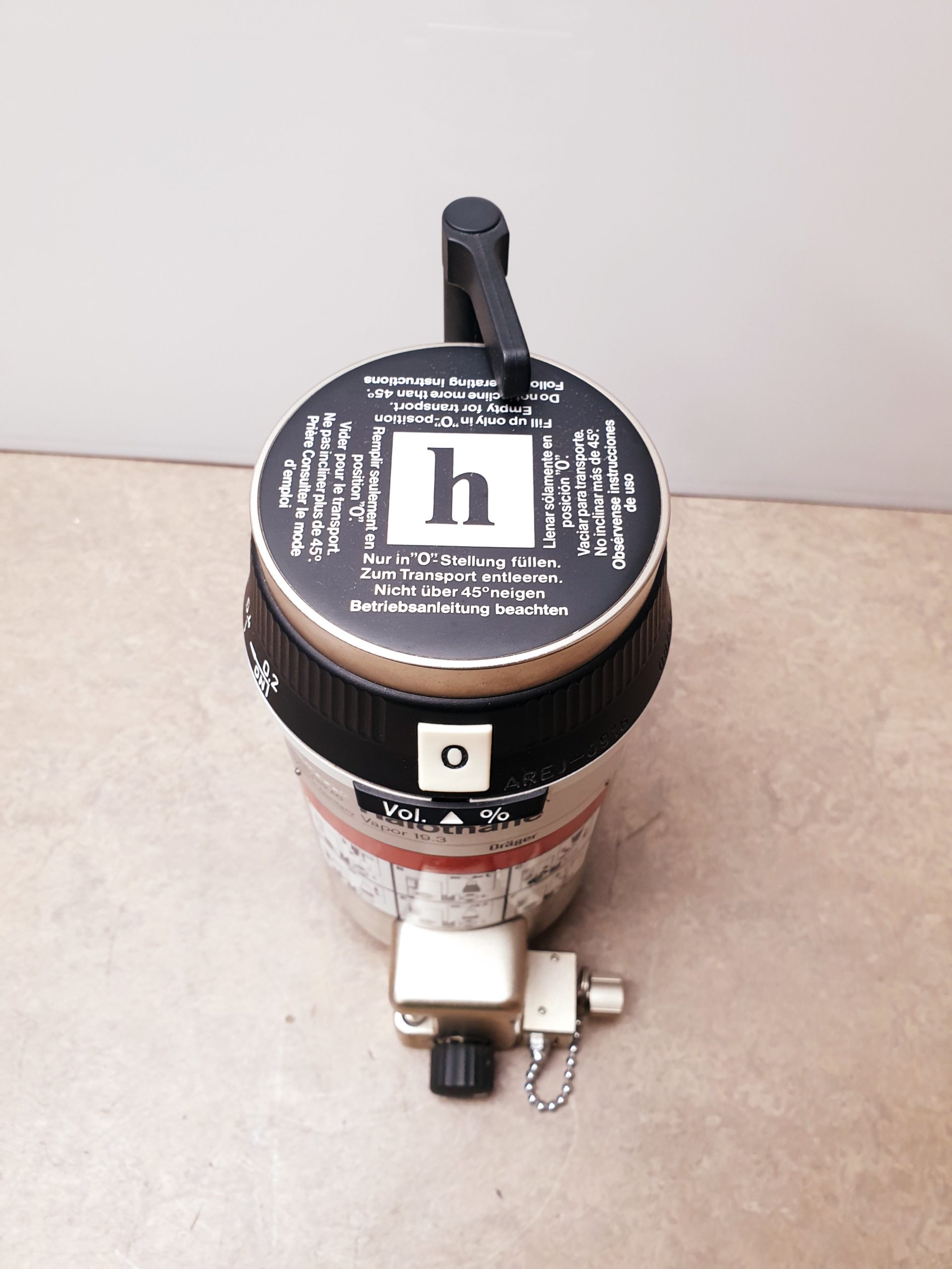 Dräger Draeger Halothane Vapor 19.3 Vaporiser Narkosemittelverdampfer thumbnail 7