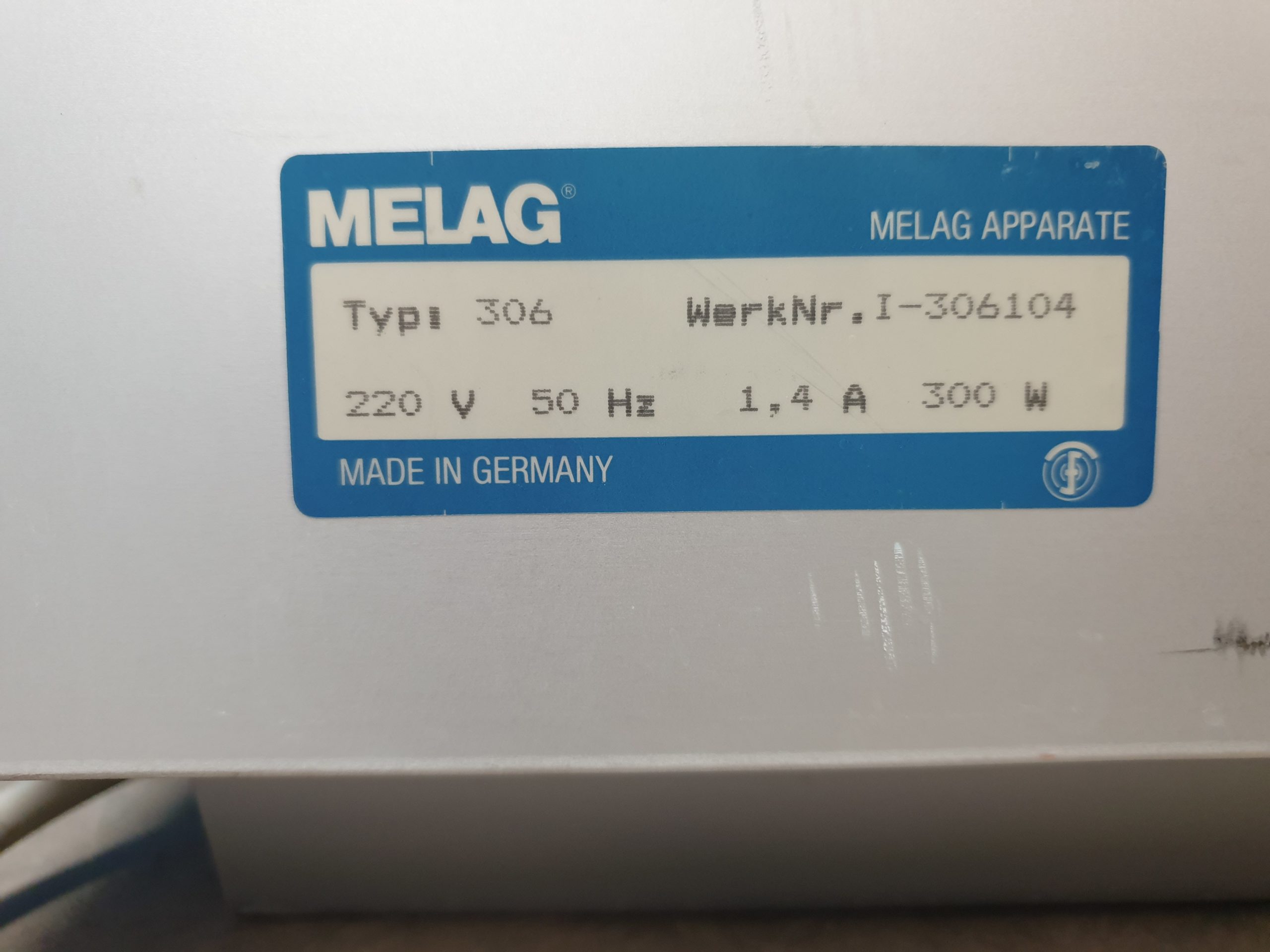 Melag 306 Heissluftsterilisator / Sterilisator 300 Watt thumbnail 5