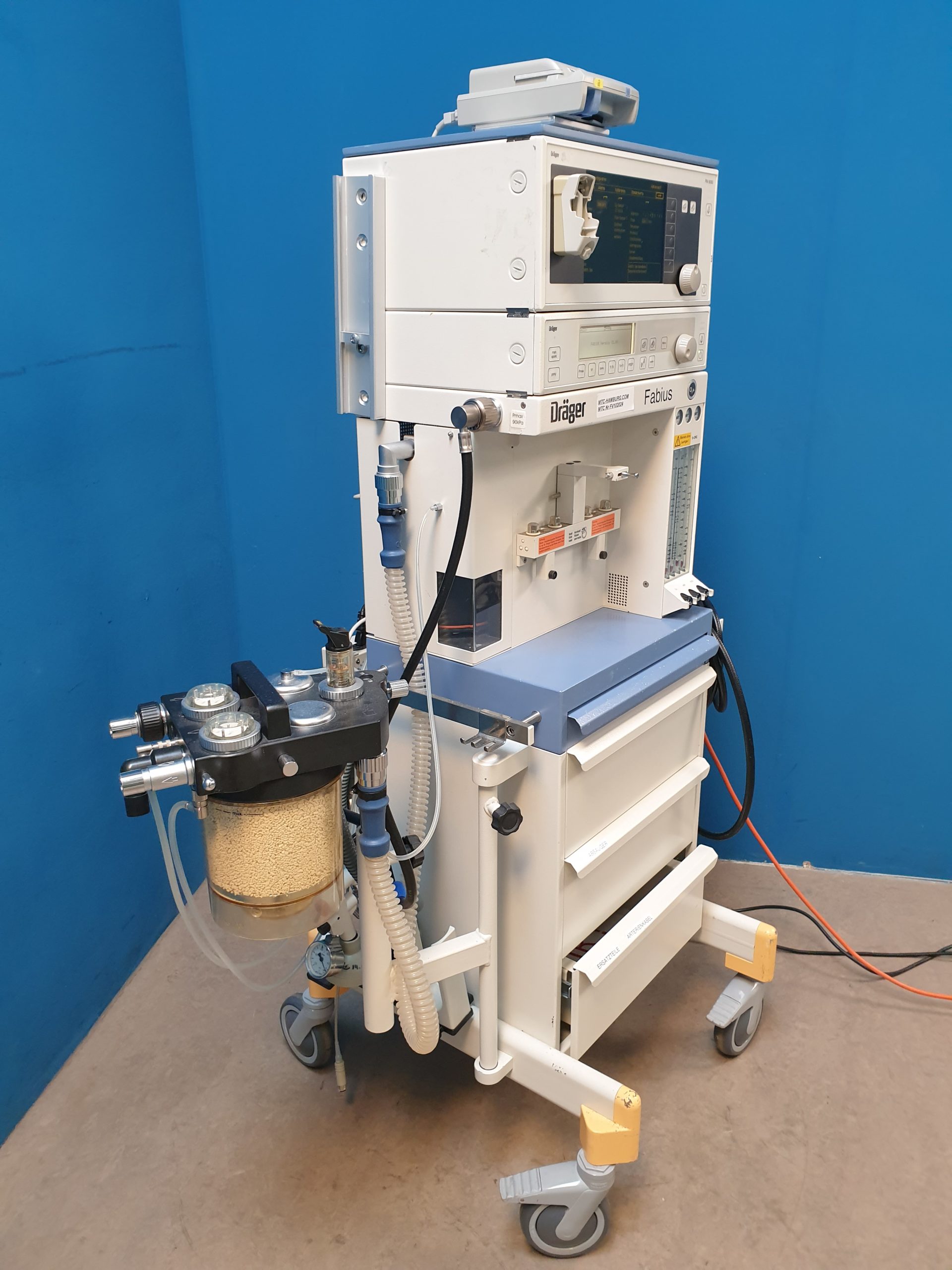 Dräger Fabius Narkosegerät mit PM 8050 Gasmonitor – FAHRBAR thumbnail 2