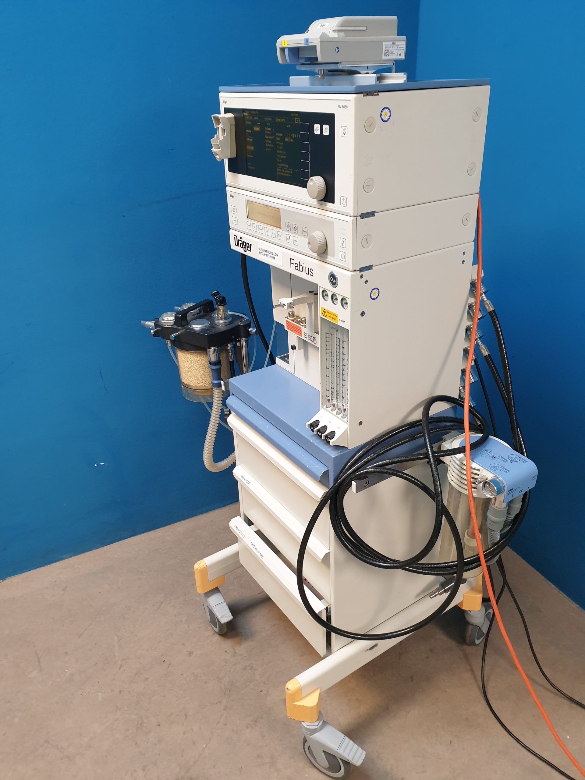 Dräger Fabius Narkosegerät mit PM 8050 Gasmonitor – FAHRBAR thumbnail 9