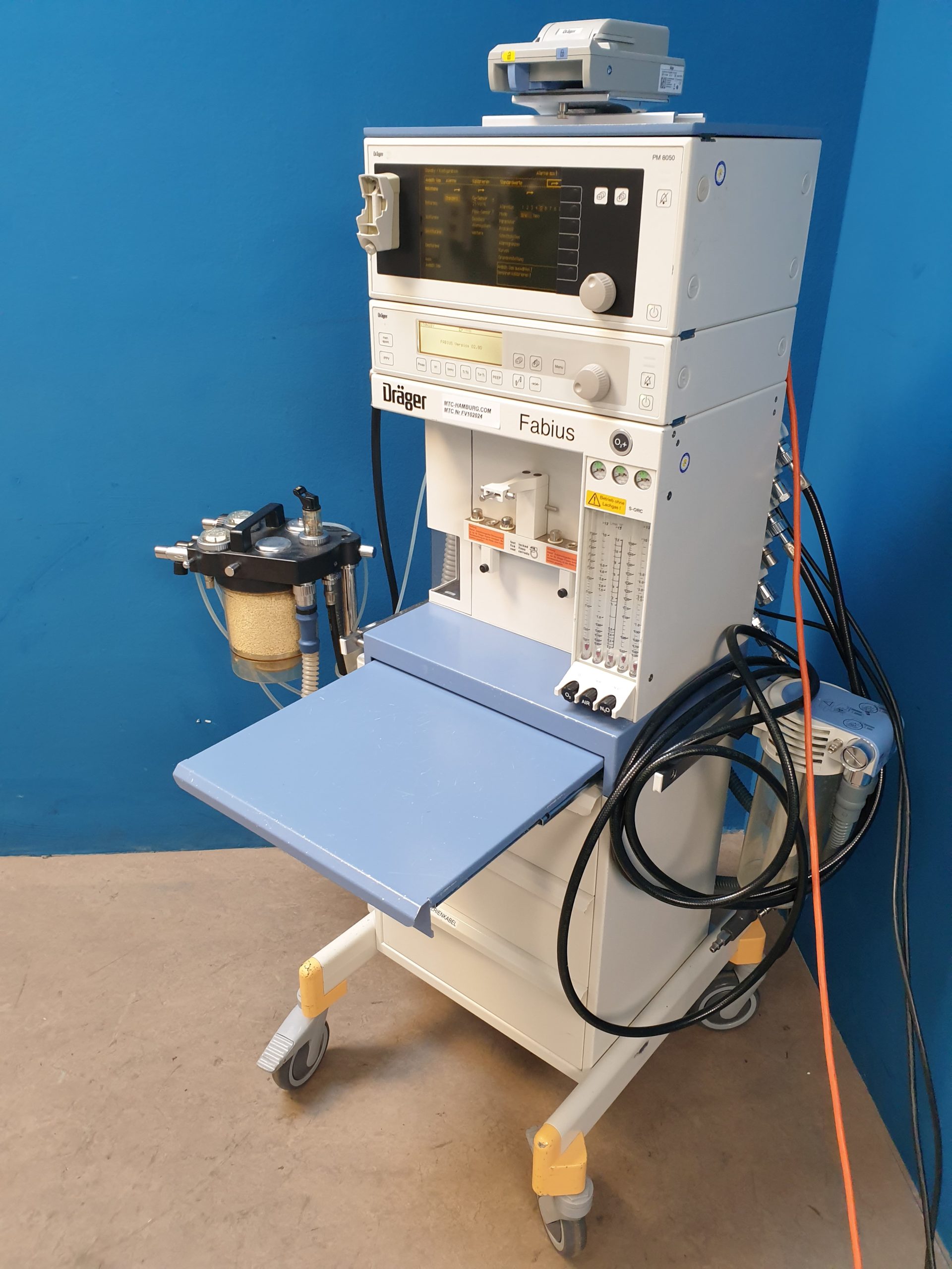 Dräger Fabius Narkosegerät mit PM 8050 Gasmonitor – FAHRBAR thumbnail 13