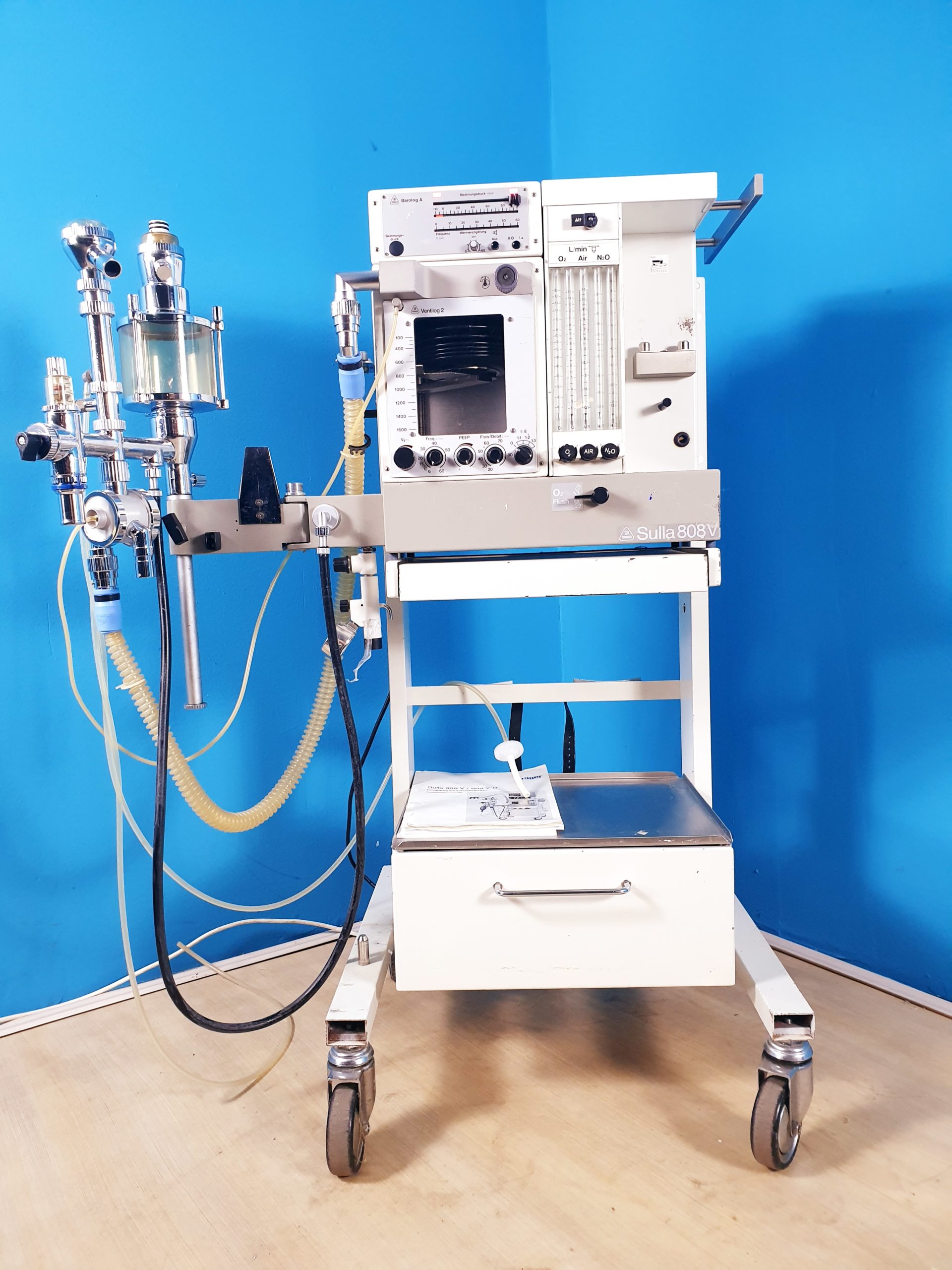 Dräger Sulla 808V 808 V Narkosegerät, Kreisteil, Ventilog 2, Barolog thumbnail 2