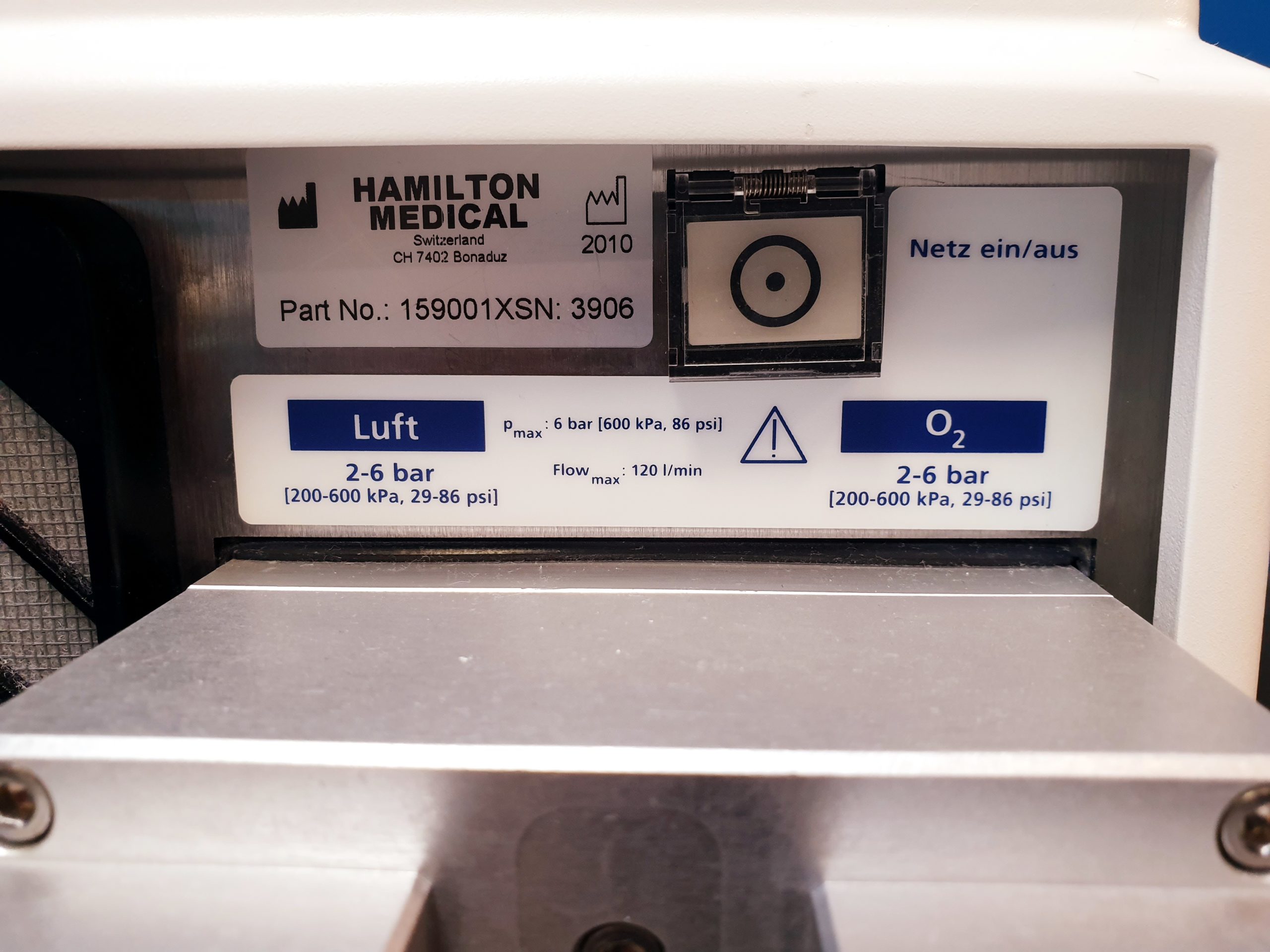 Hamilton G5 CO2 + Aernob Beatmungsgerät mit einem Hamilton H900 thumbnail 13