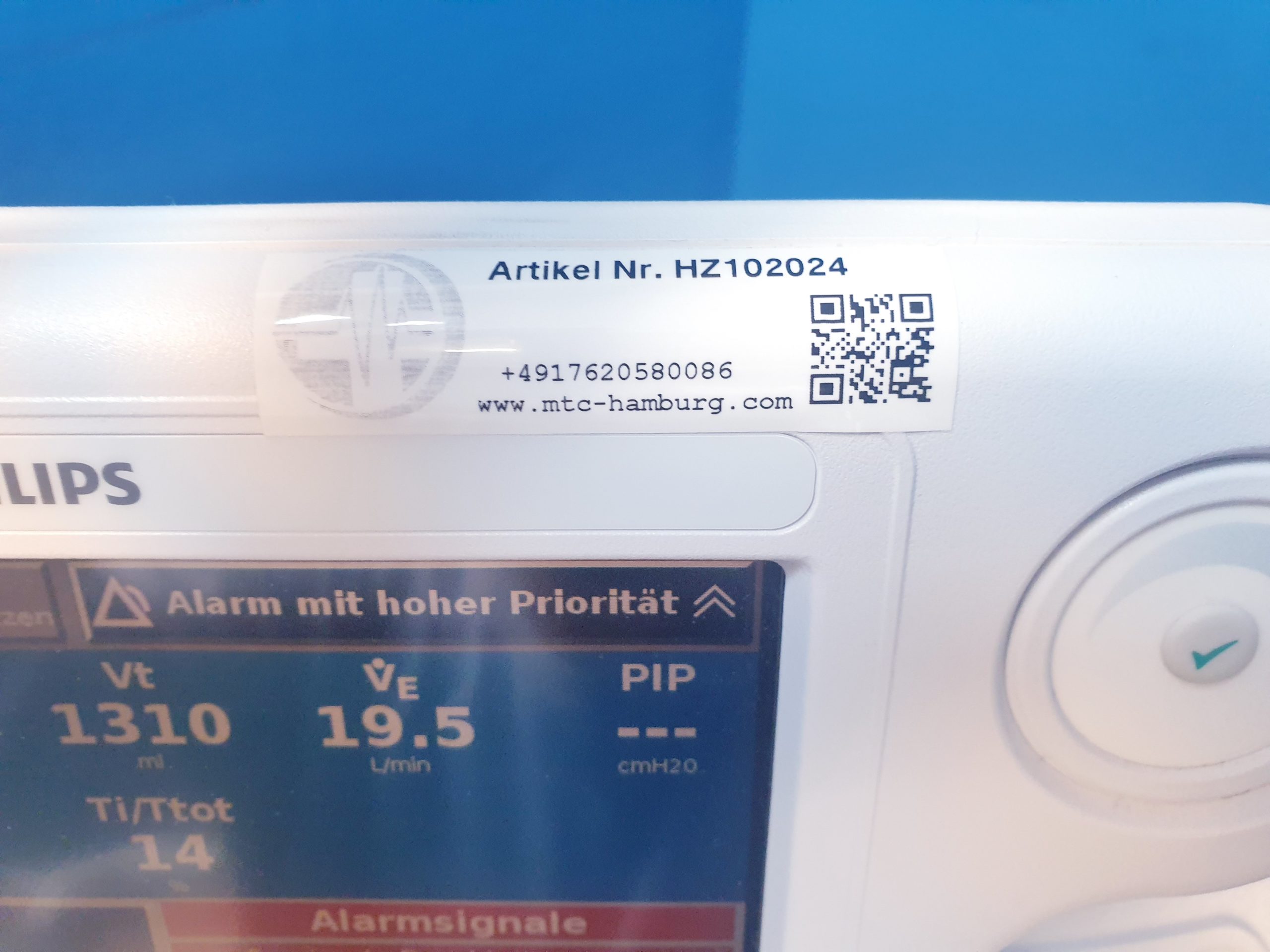Philips Respironics V60 V 60 Beatmungsgerät Fahrbar – auf Fahrbarem Gestell thumbnail 2