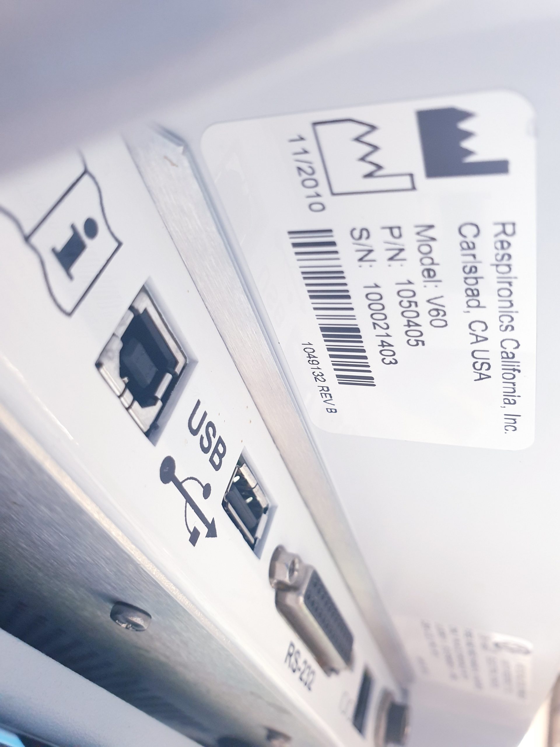 Philips Respironics V60 V 60 Beatmungsgerät Fahrbar – auf Fahrbarem Gestell thumbnail 8
