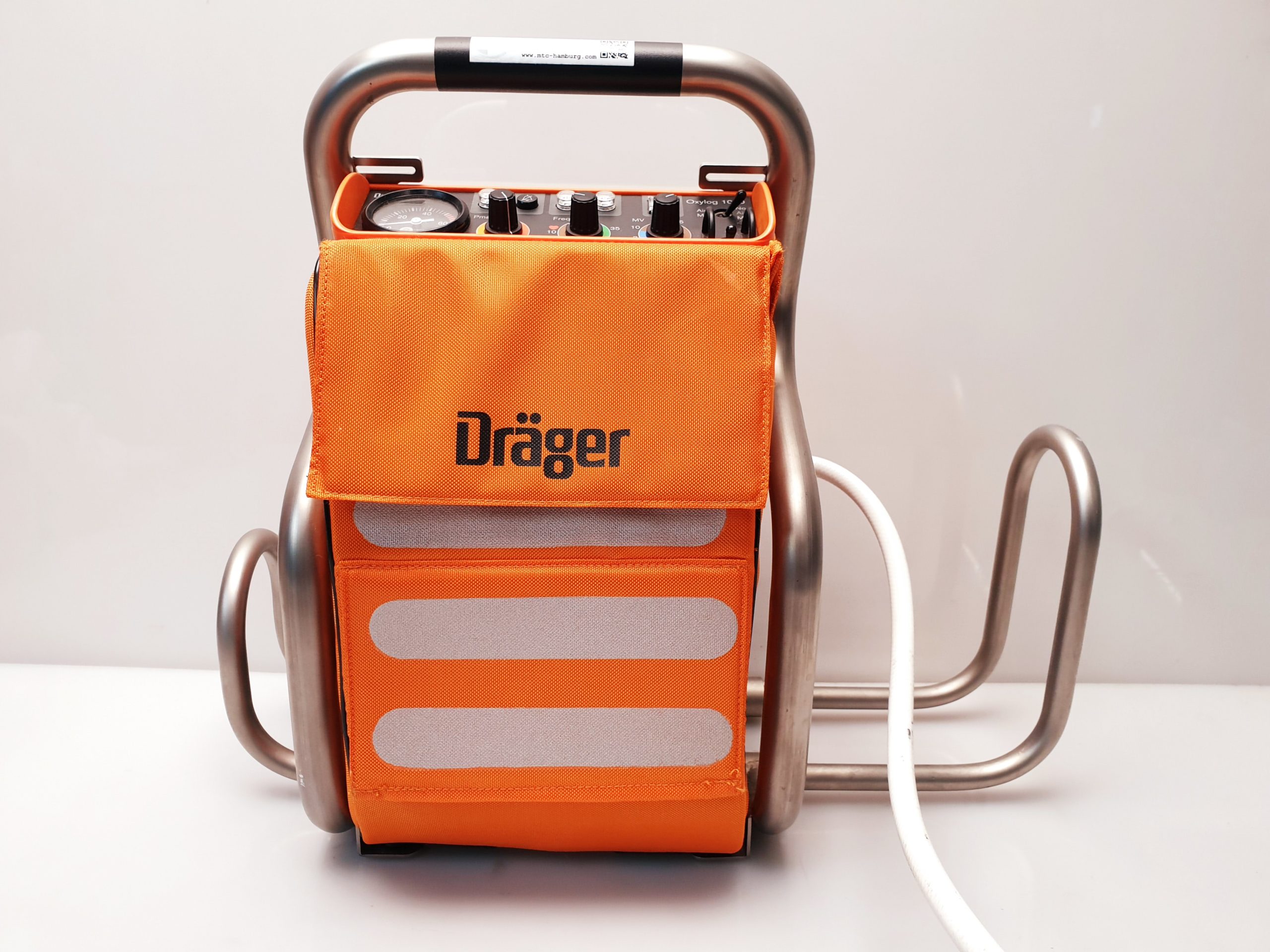 Dräger-Draeger Oxylog 1000 Notfallbeatmungsgerät mit Metall Halter thumbnail 2