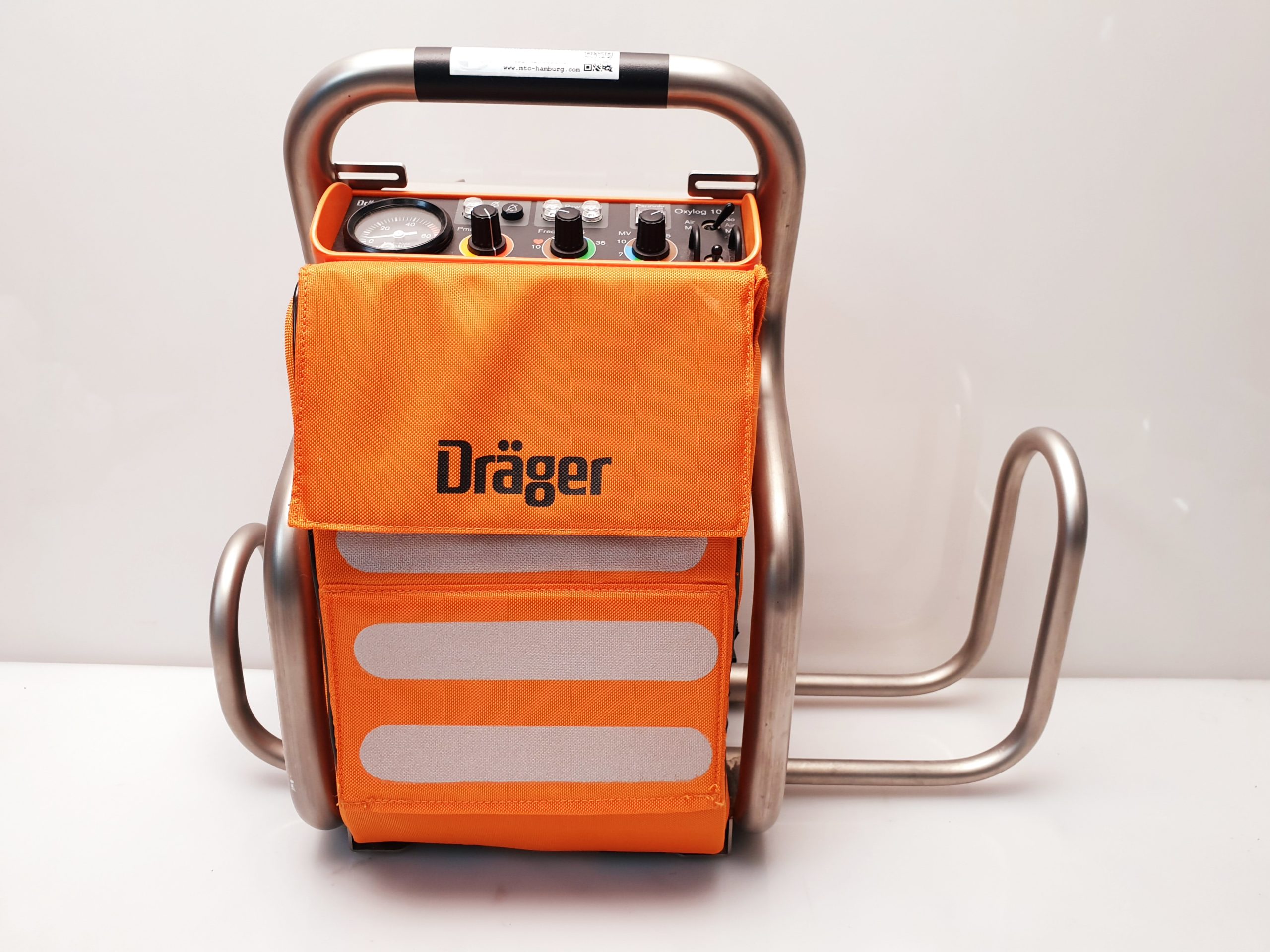 Dräger-Draeger Oxylog 1000 Notfallbeatmungsgerät mit Metall Halter thumbnail 4
