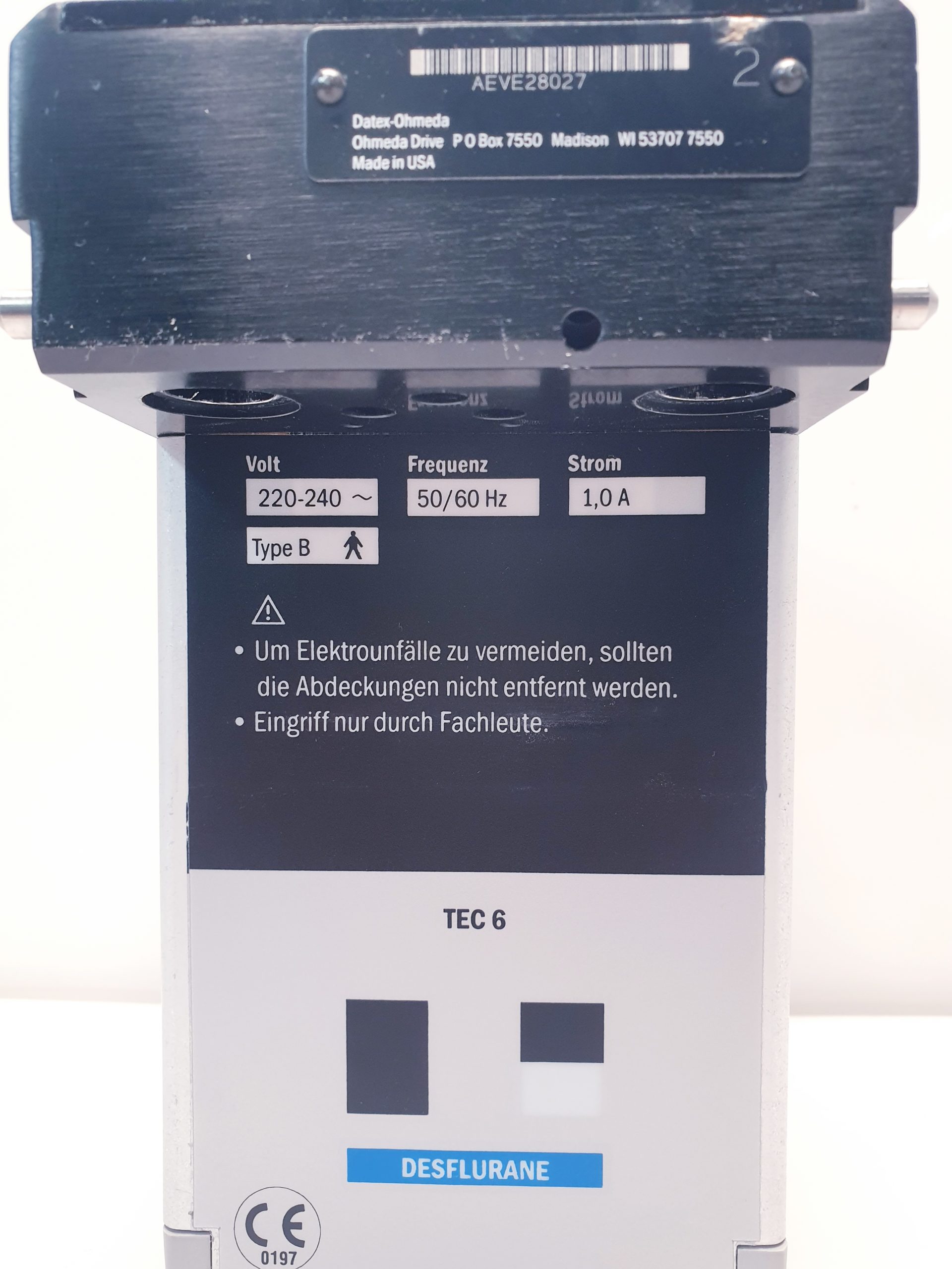 Datex Ohmeda Tec 6 Plus -Vapor thumbnail 10