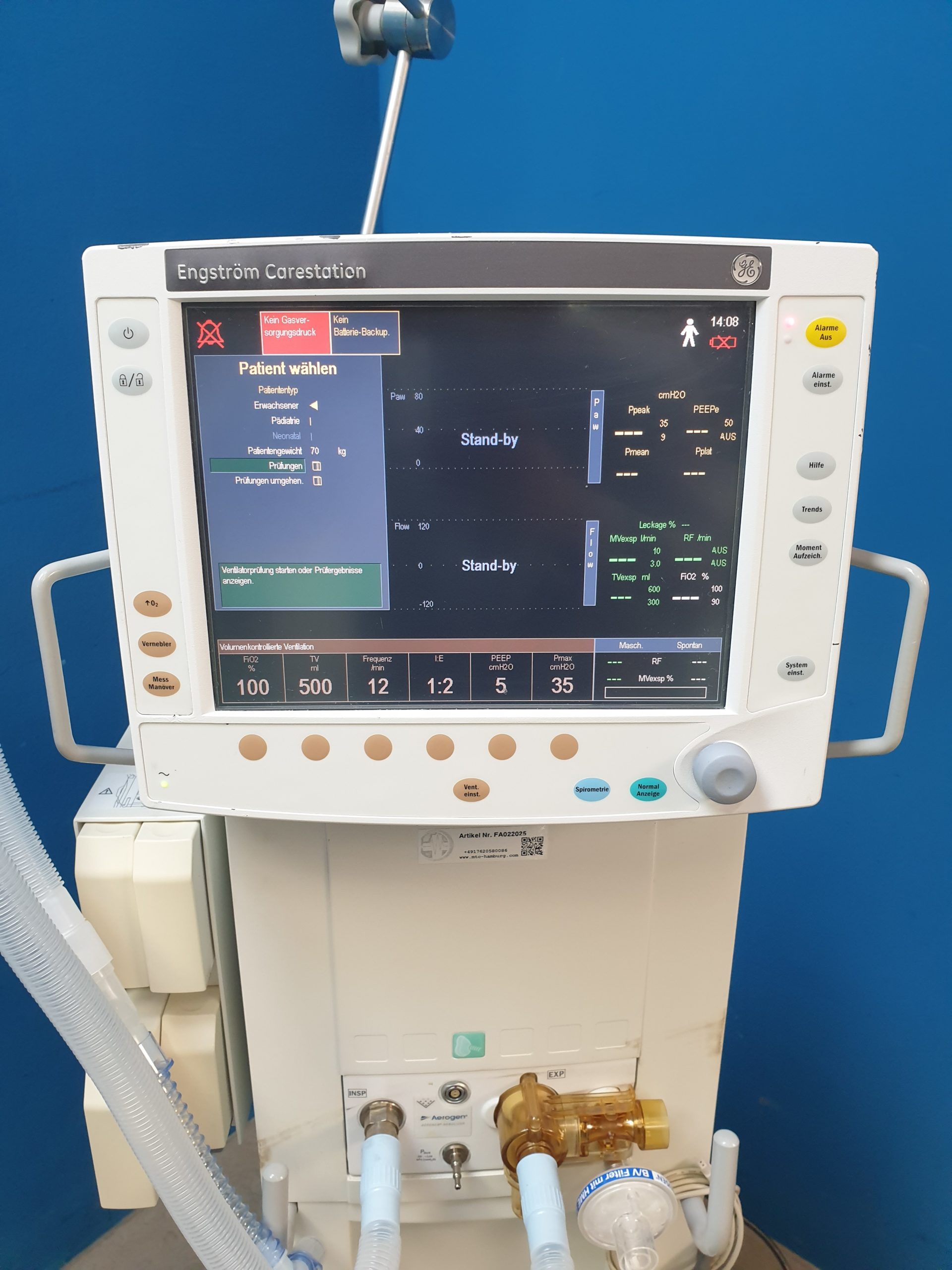 GE Engström Carestation Ventilator thumbnail 6