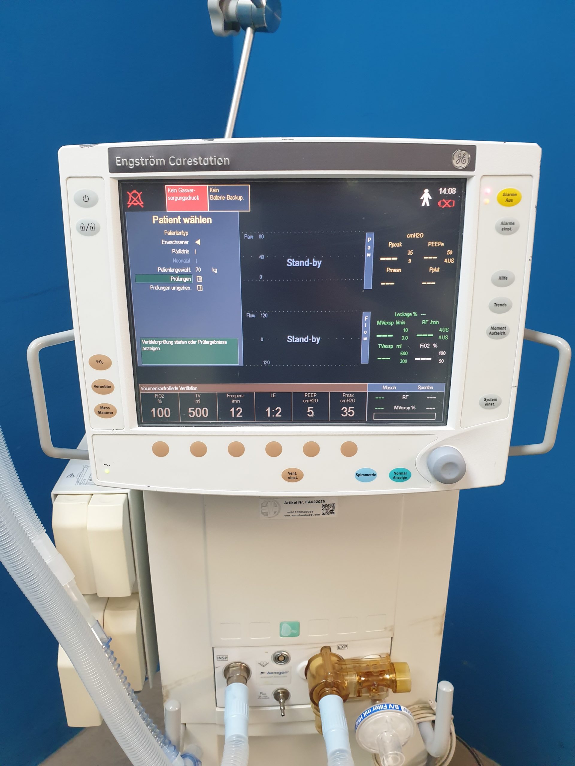 GE Engström Carestation Ventilator thumbnail 7