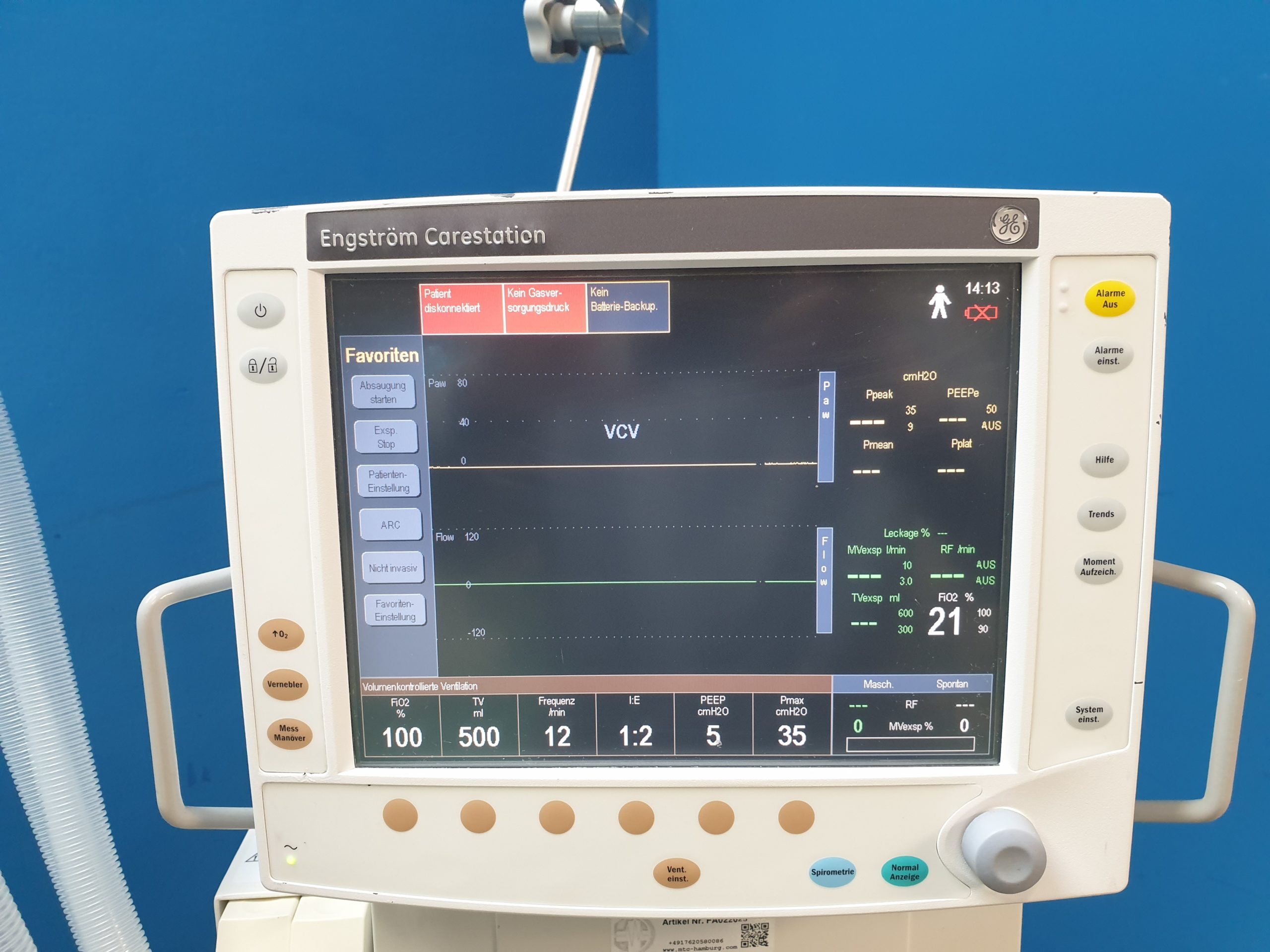 GE Engström Carestation Ventilator thumbnail 19