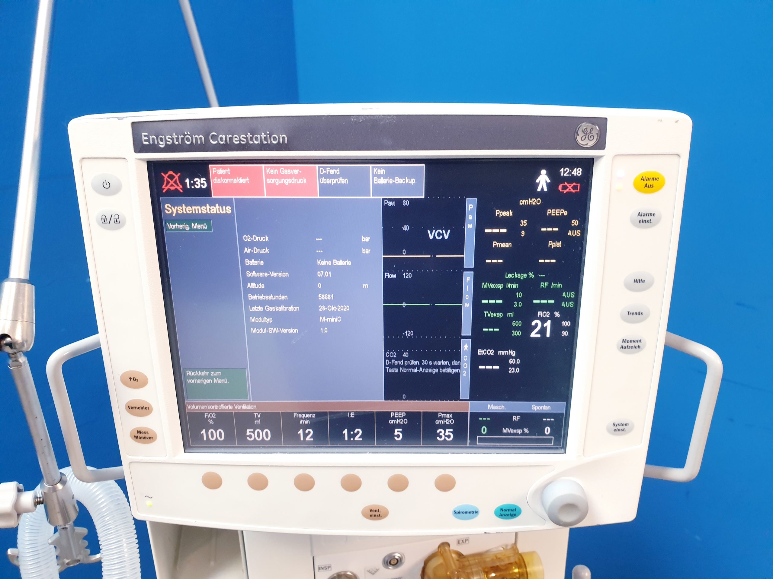 GE Engström Carestation Ventilator thumbnail 7