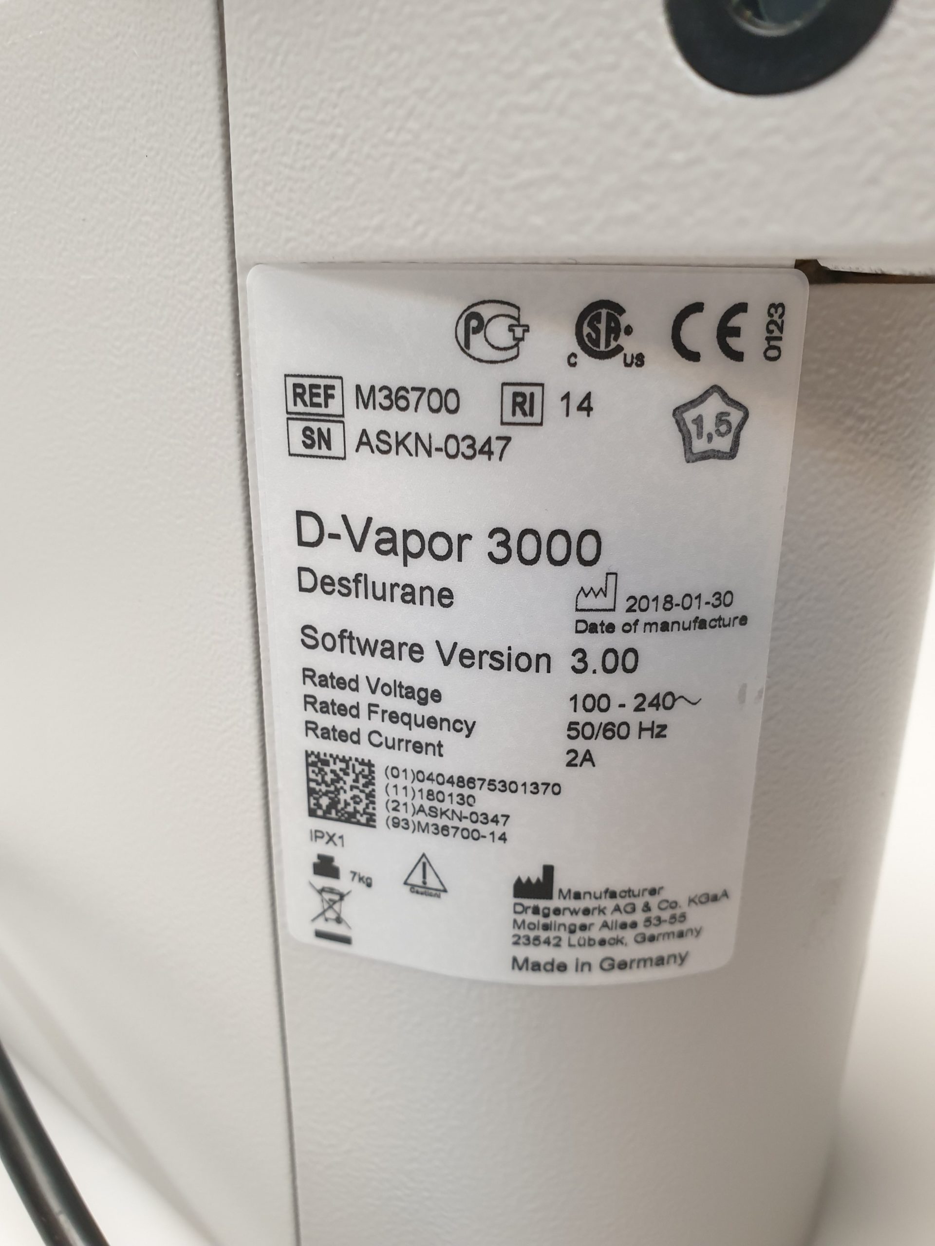 Dräger D Vapor 3000 thumbnail 9