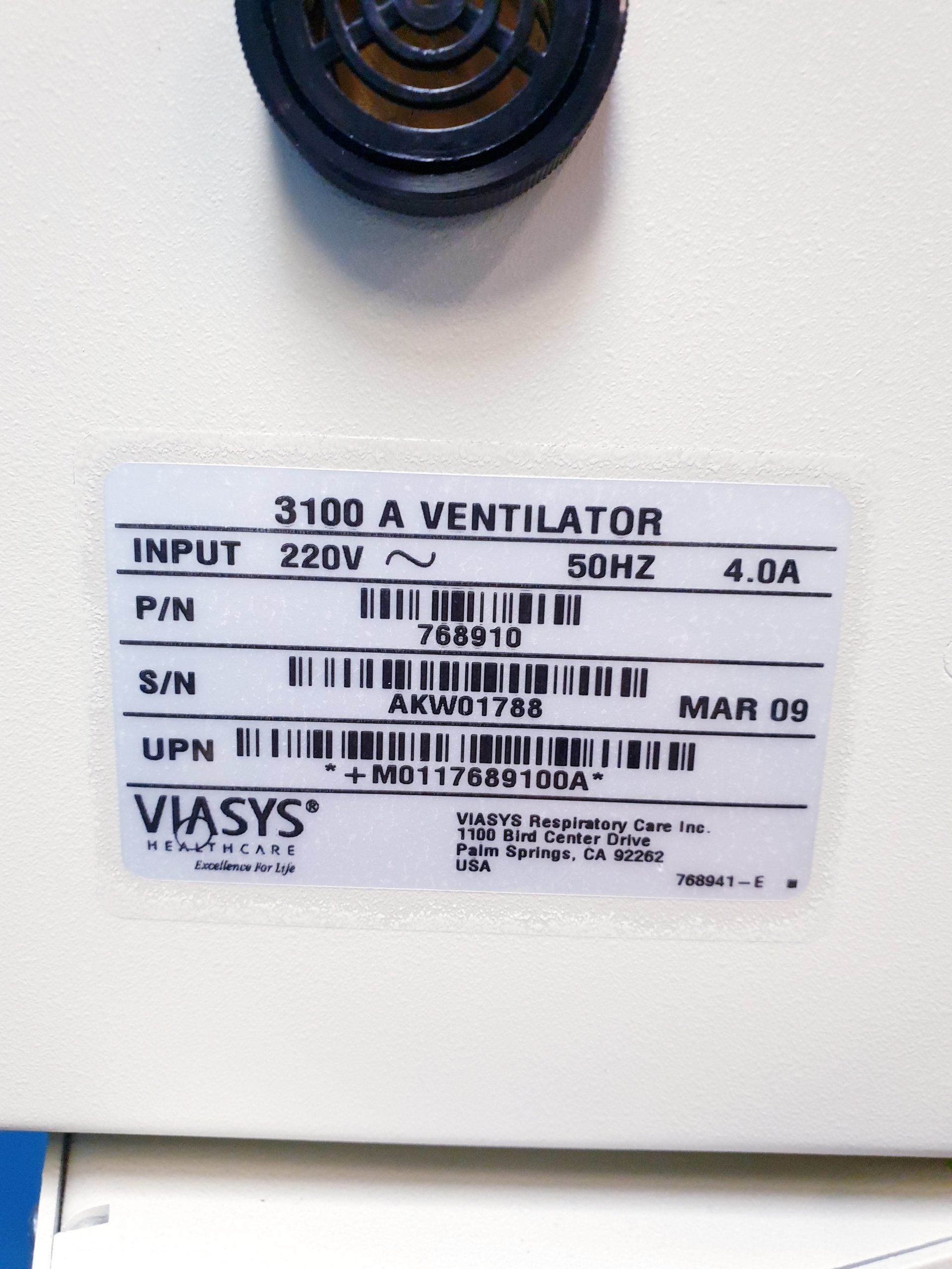 VIASYS Carefusion SensorMedics 3100A 3100 A Ventilator mit Zubehör thumbnail 12