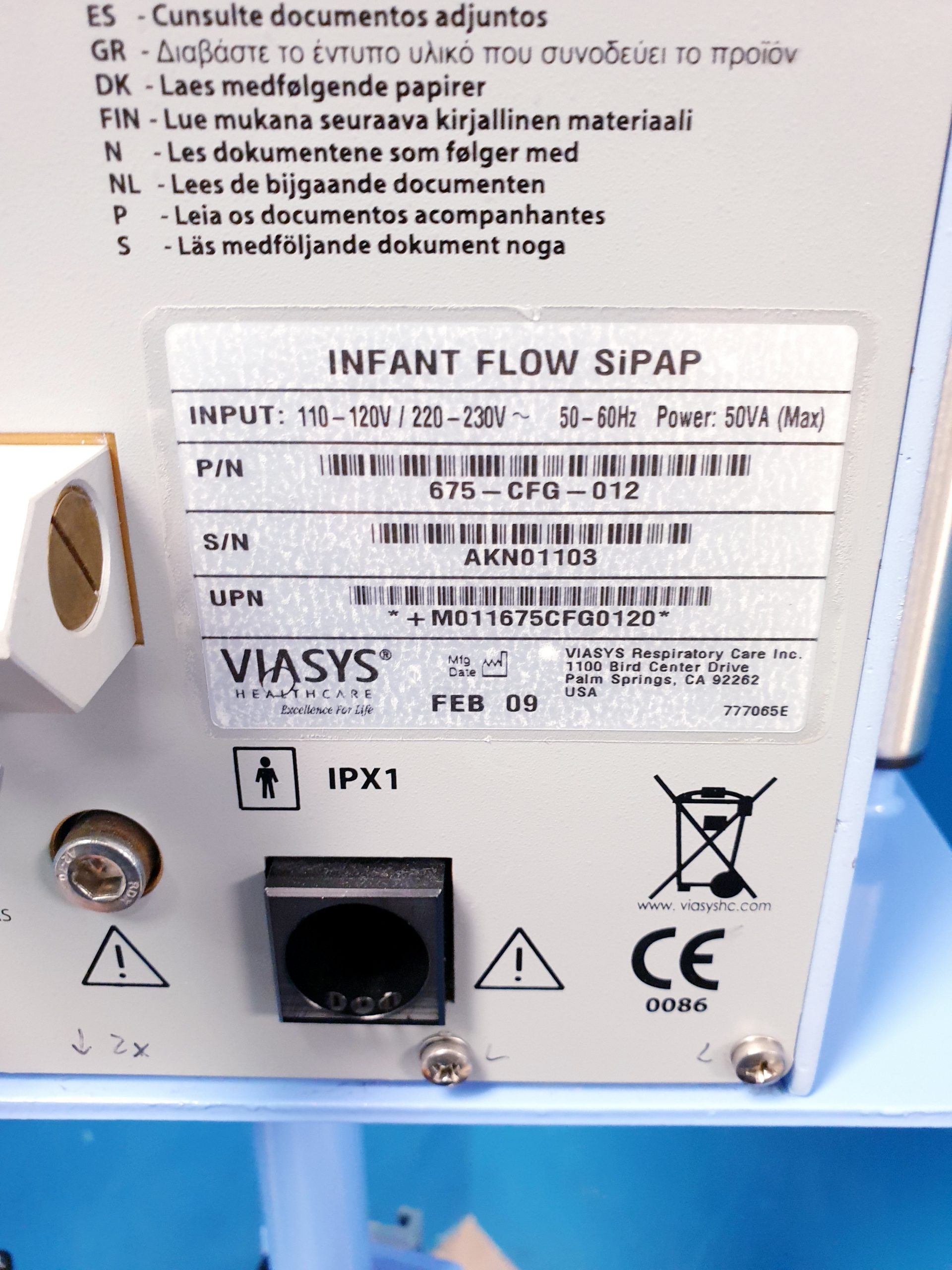 VIASYS HEALTHCARE Infant Flow thumbnail 8