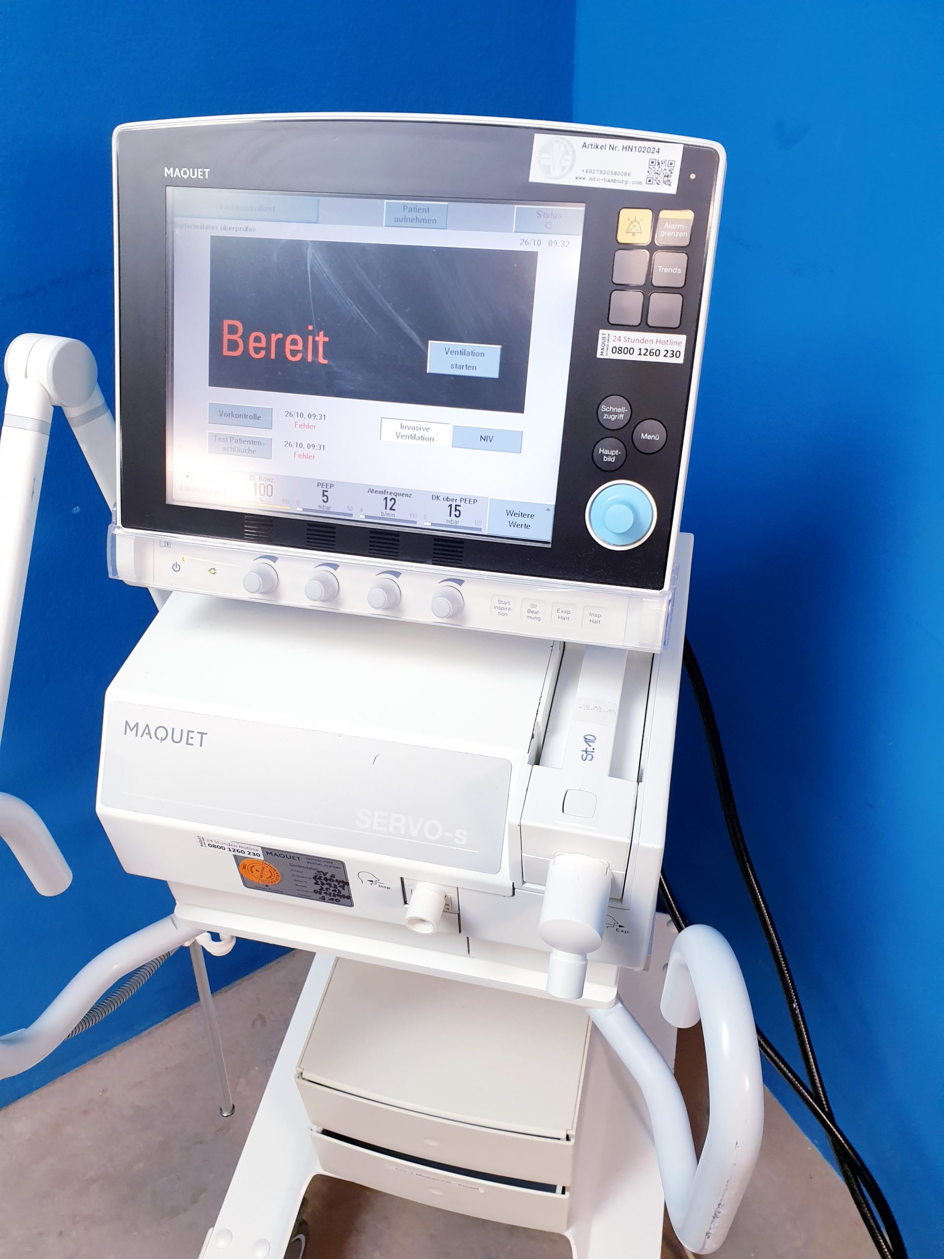 Maquet Servo S- Beatmungsgerät thumbnail 2