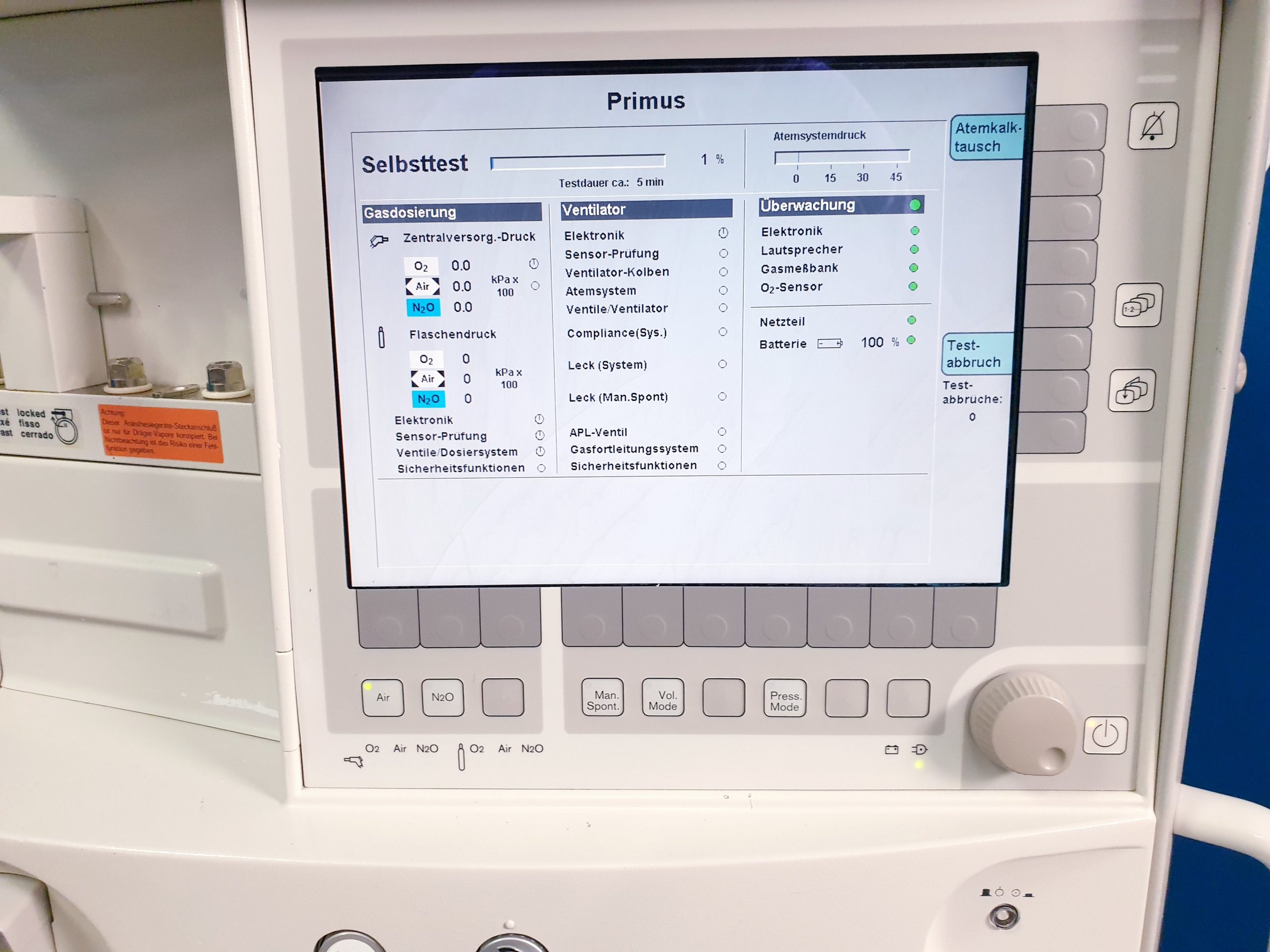 Dräger Primus Paramagnetische Sauerstoffmessung SW. 4.53.00 thumbnail 4
