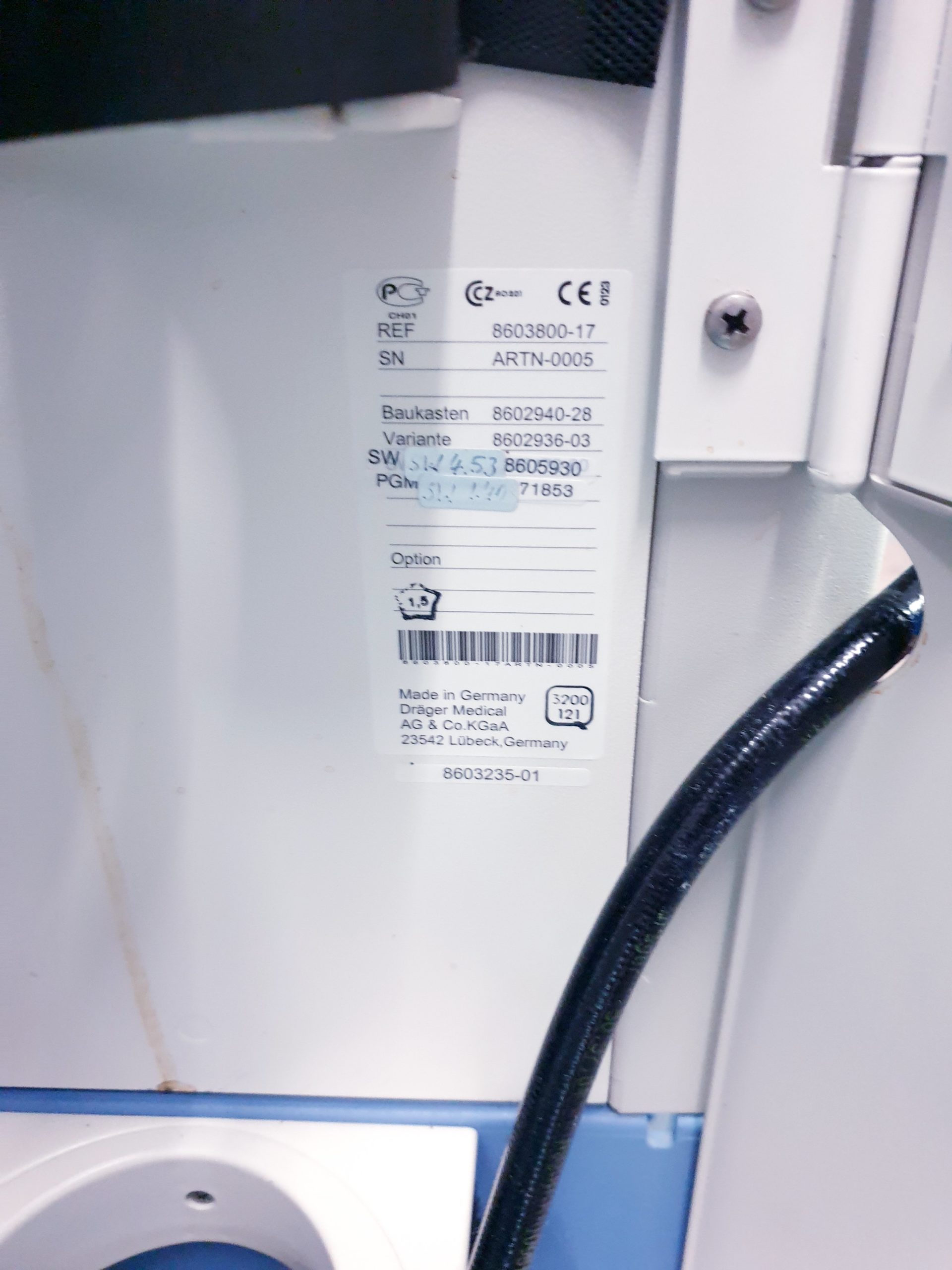 Dräger Primus Paramagnetische Sauerstoffmessung SW. 4.53.00 thumbnail 17