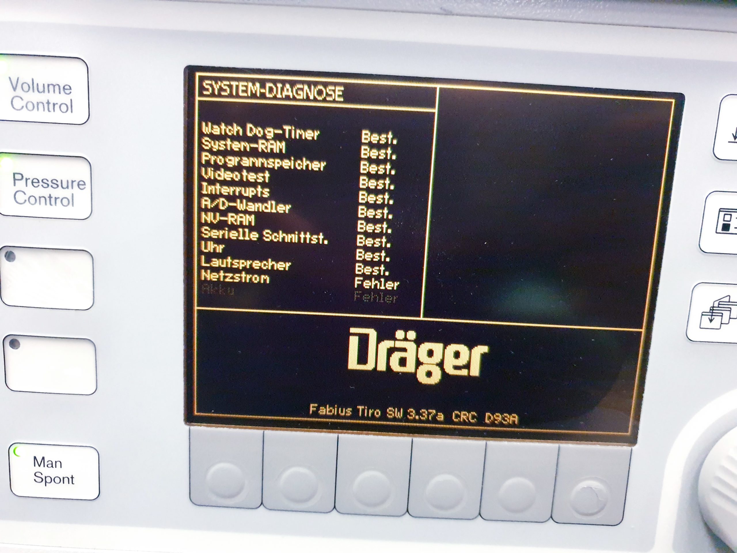 Dräger Fabius Tiro – Narkosegeröt – Tischgerät thumbnail 6