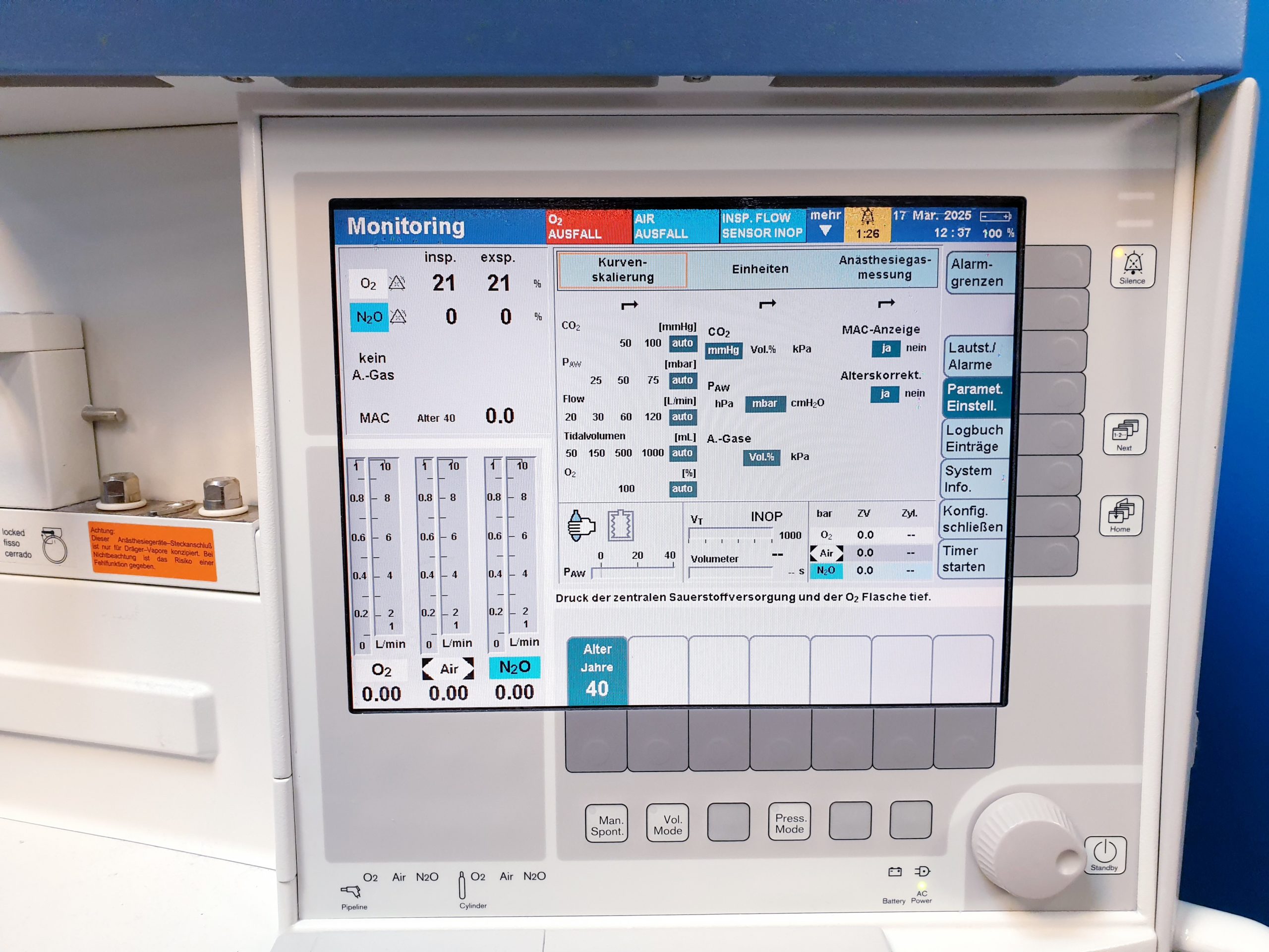 Dräger – Drager – Draeger Pallas Narkosegerät – Anaesthesie PGM Sauerstoffmessung — thumbnail 20