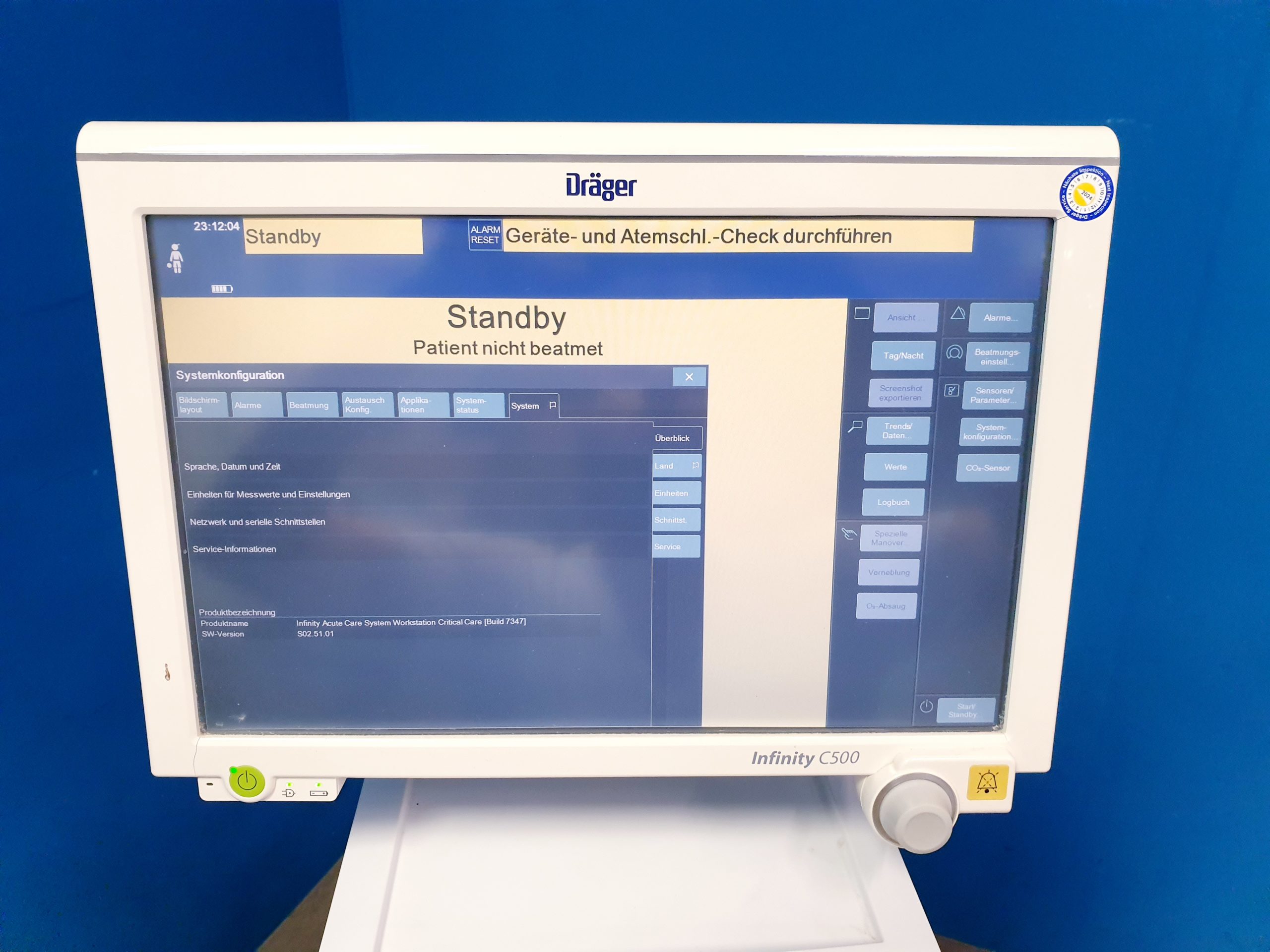 Dräger – Drager V500 – V 500 – Beatmungsgerät thumbnail 13