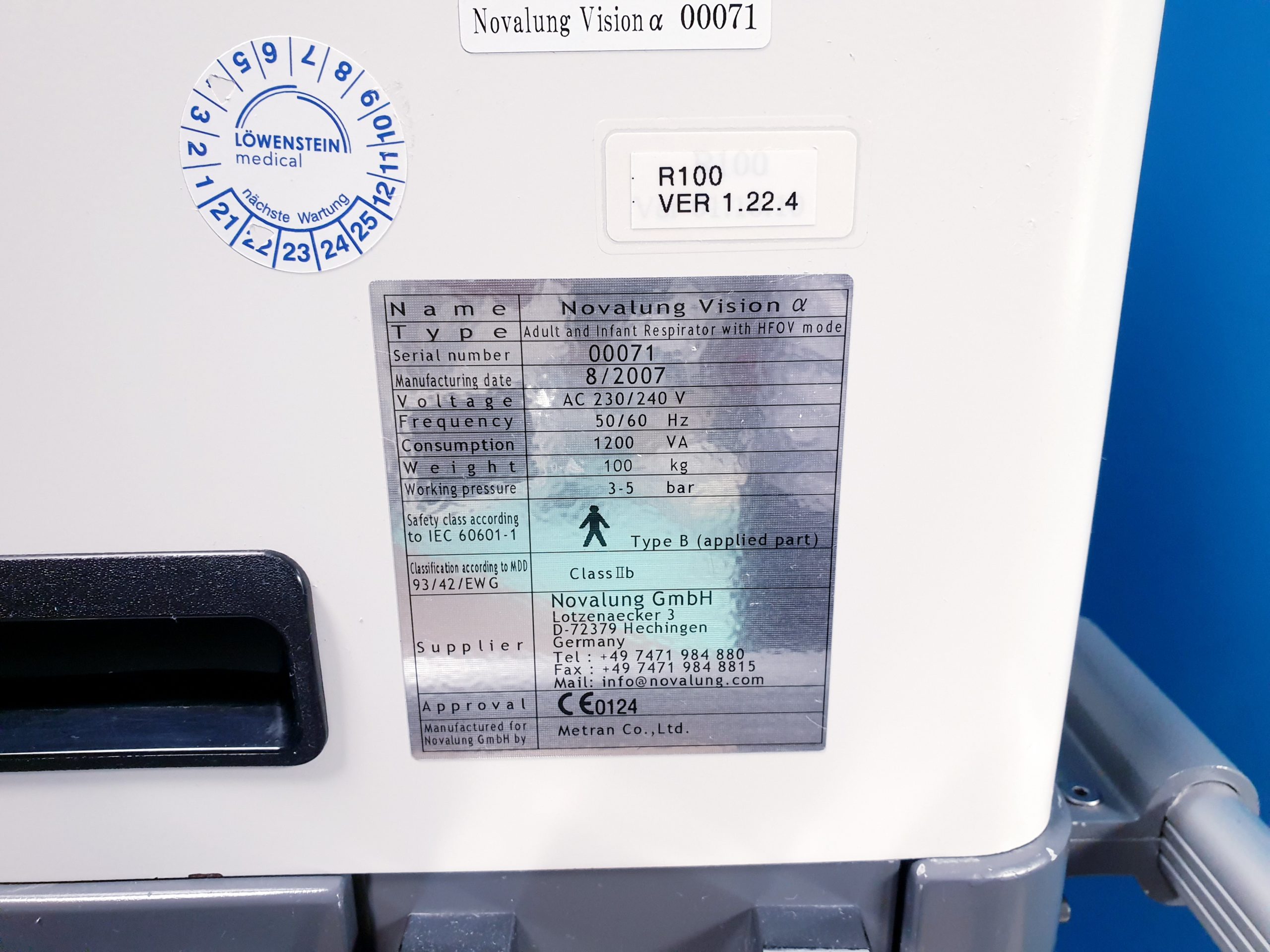NOVALUNG Vision Alpha HIGH FREQUENCY OSCILLATORY VENTILATION thumbnail 15