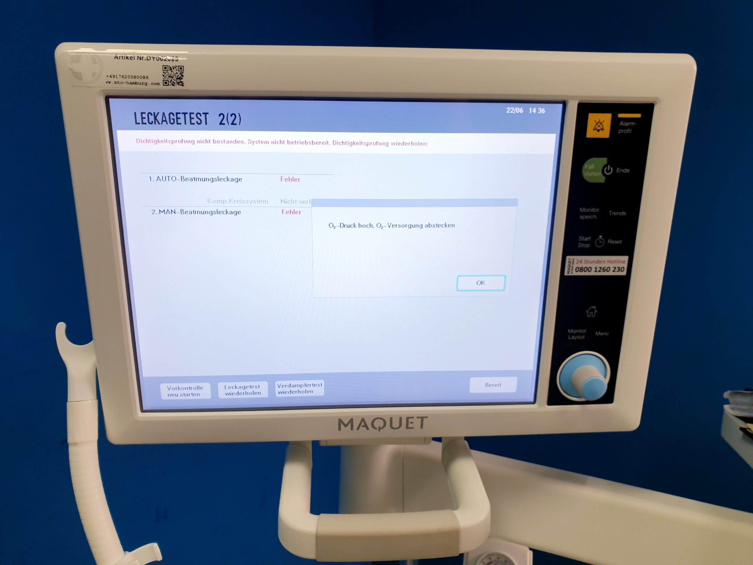 Maquet FLOW-i Anesthesia System Anästhesiesystem thumbnail 14