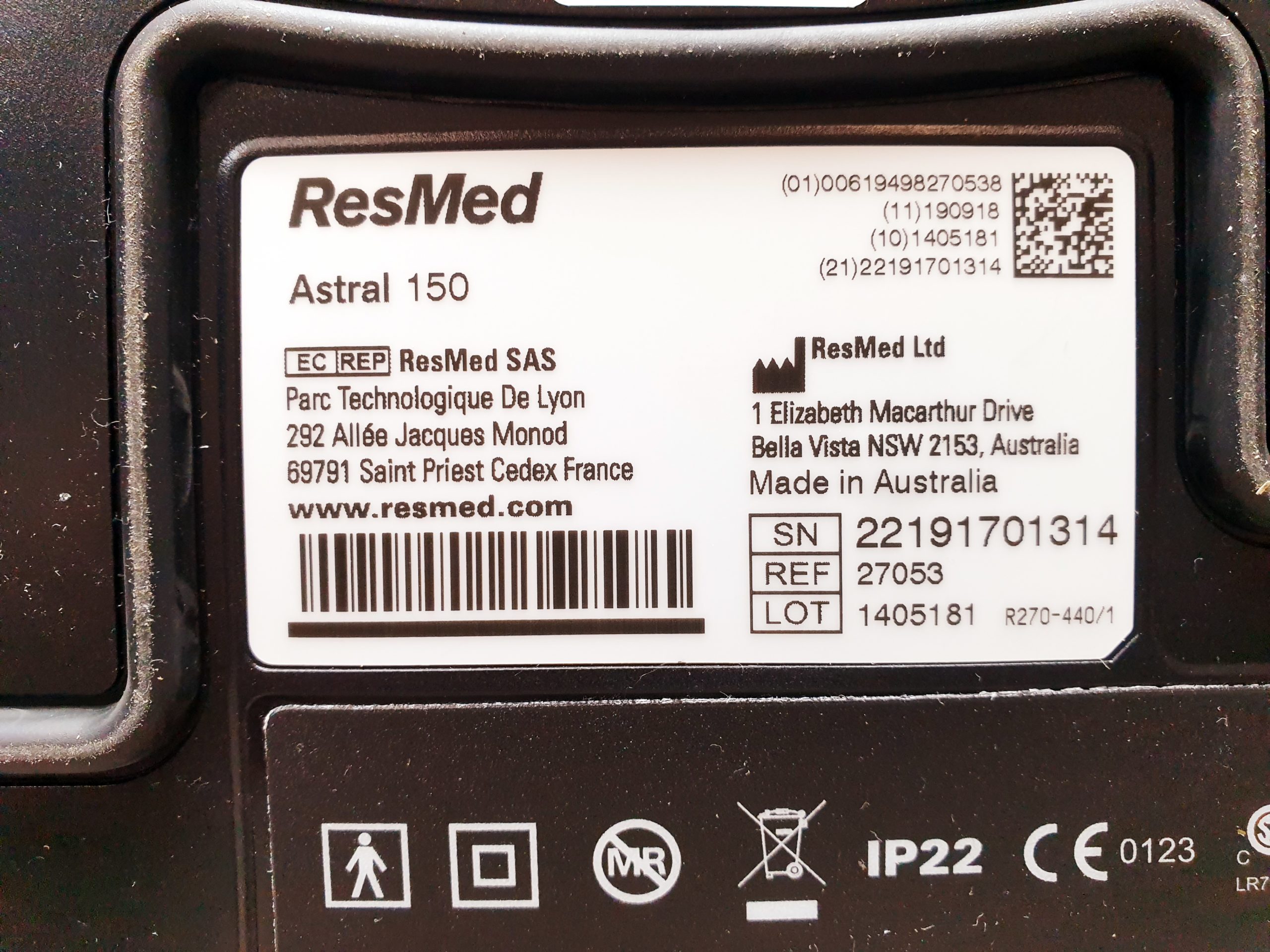 ResMed Astral 150 Beatmungsgerät – DOM 2019 – Neuwertig – thumbnail 15