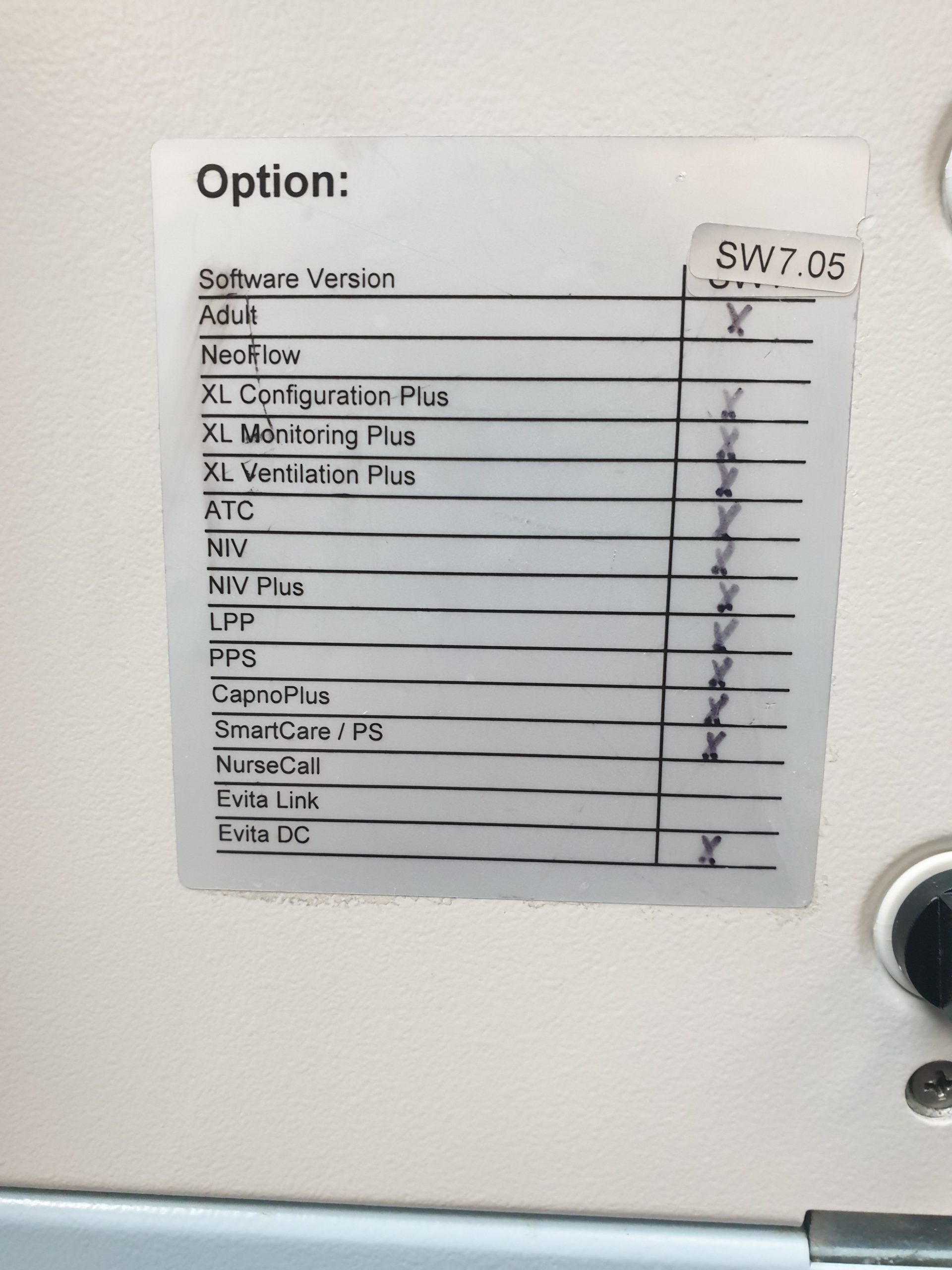 DRÄGR EVITA XL MIT CO2 Sensor – S.W 7.05 thumbnail 4