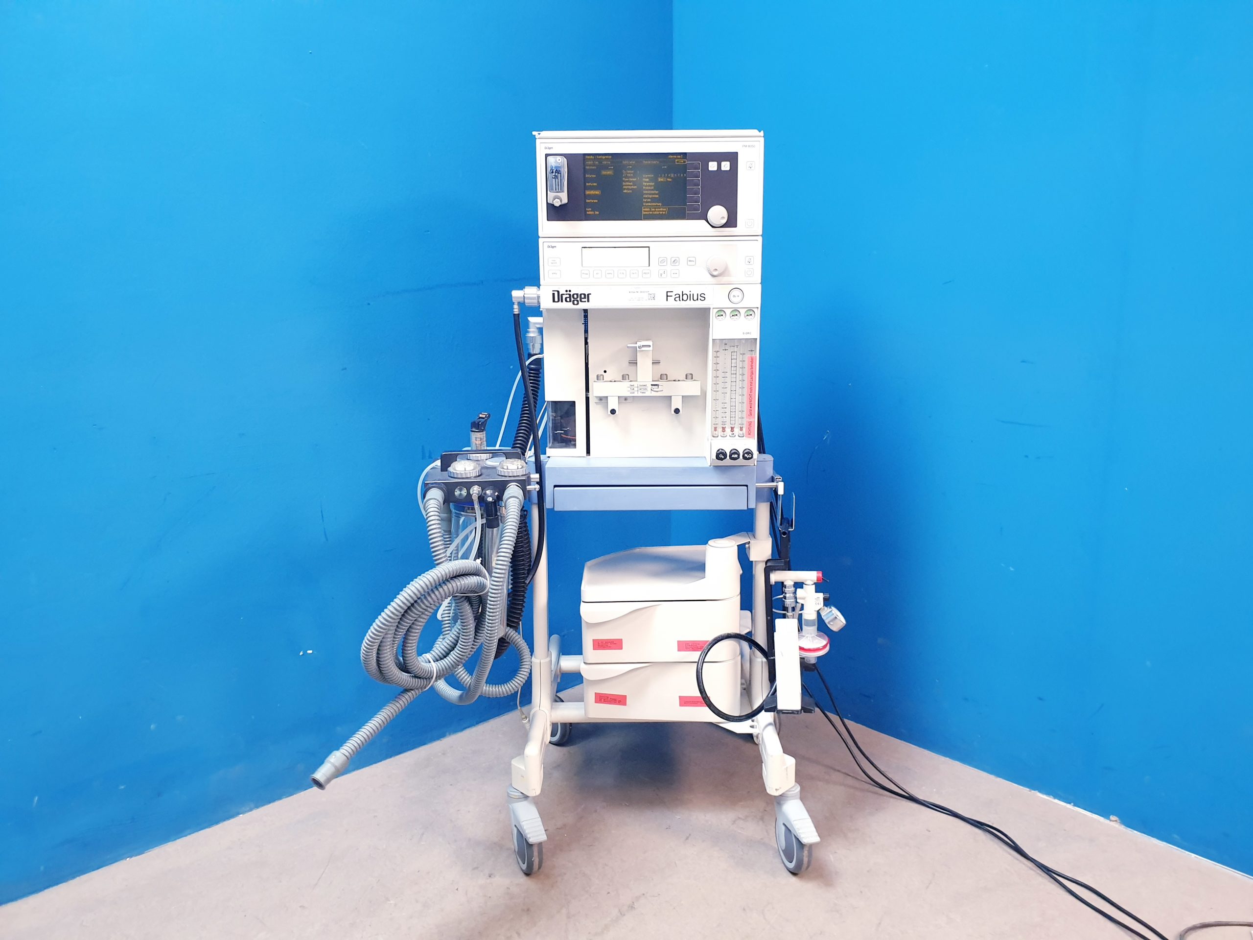Dräger Fabius Narkosegerät mit PM 8050 Gasmonitor SW: 02.80 3 Gasig REFURBISHED thumbnail 2