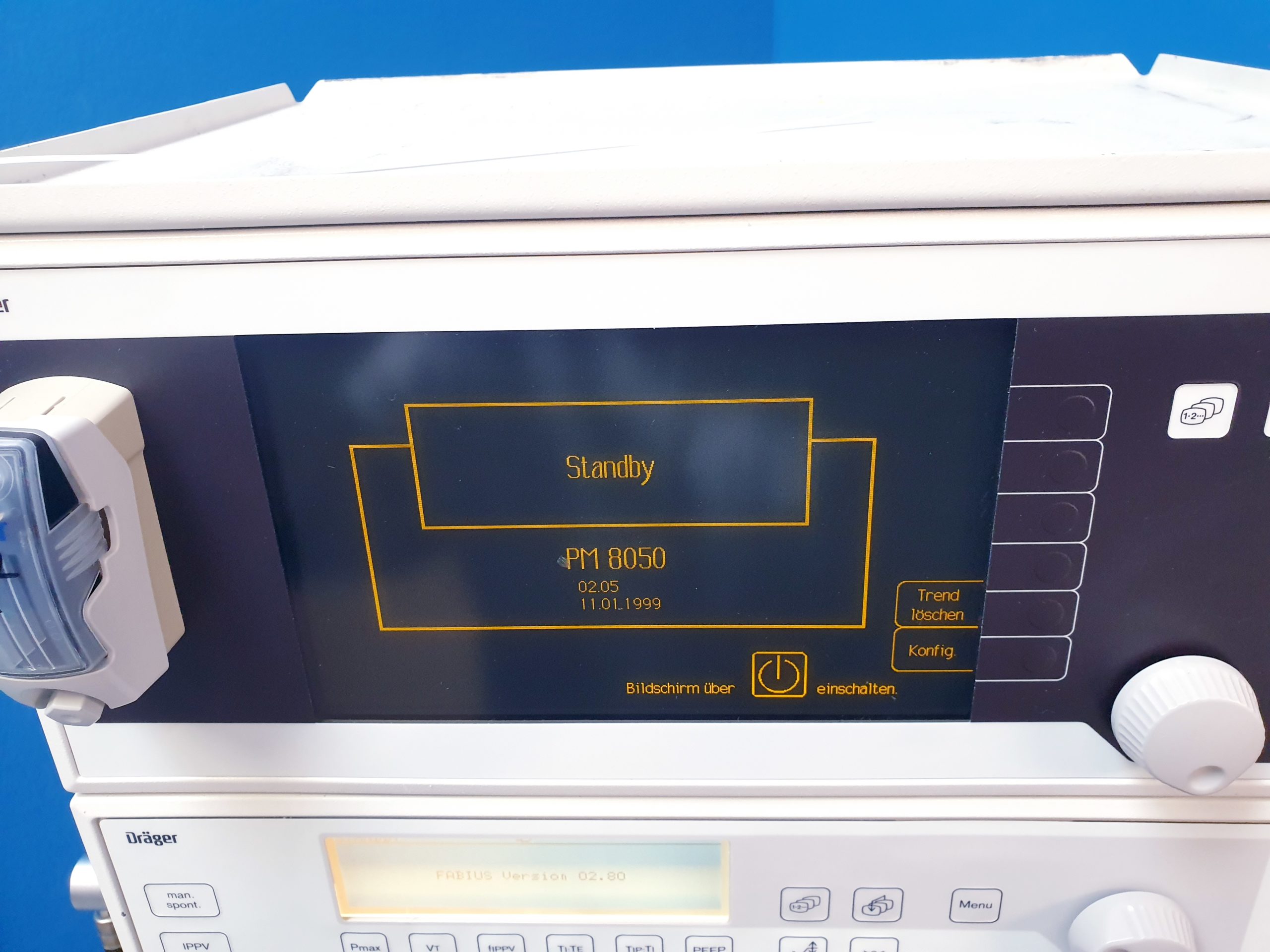 Dräger Fabius Narkosegerät mit PM 8050 Gasmonitor SW: 02.80 3 Gasig REFURBISHED thumbnail 17