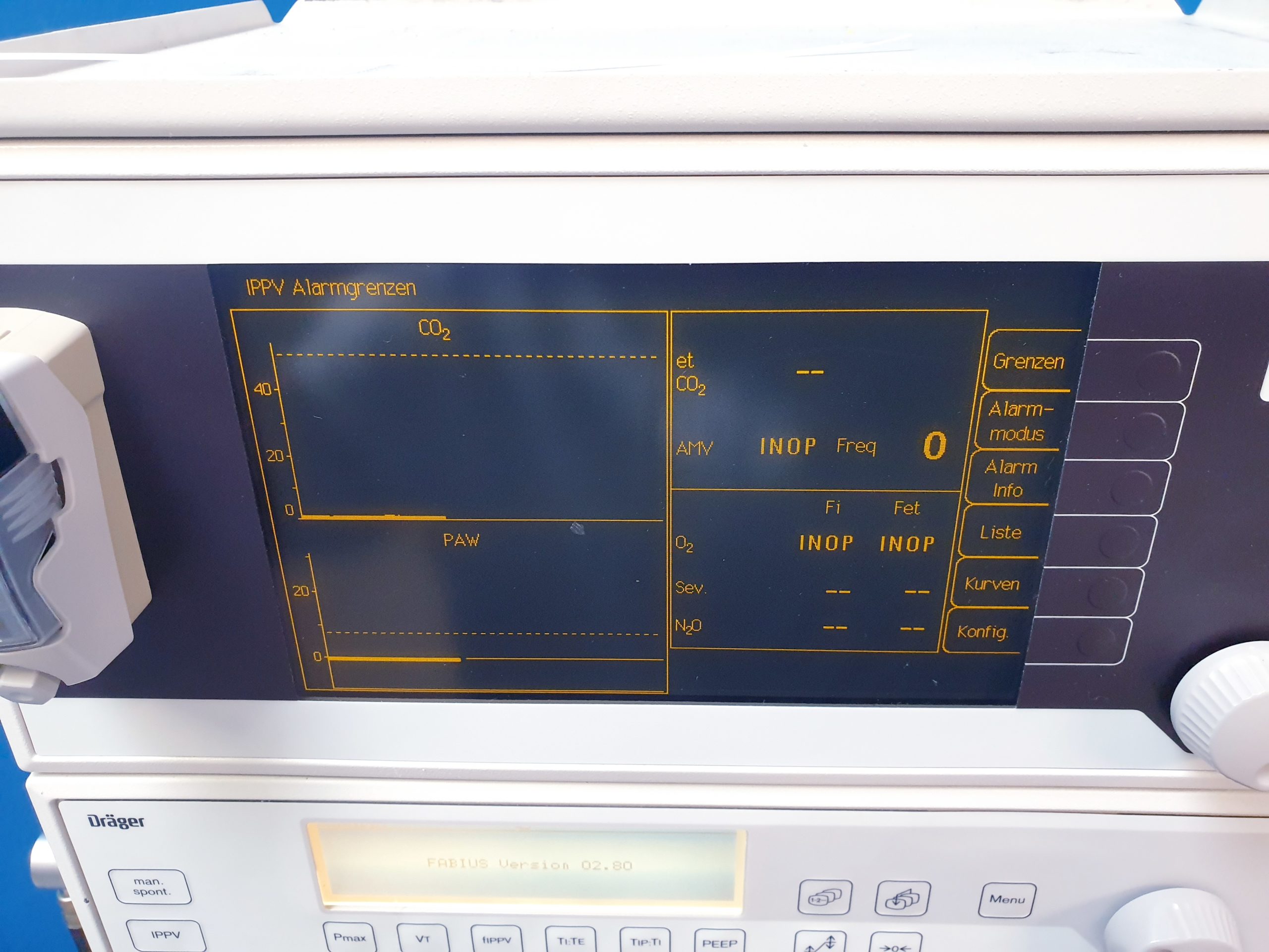 Dräger Fabius Narkosegerät mit PM 8050 Gasmonitor SW: 02.80 3 Gasig REFURBISHED thumbnail 18