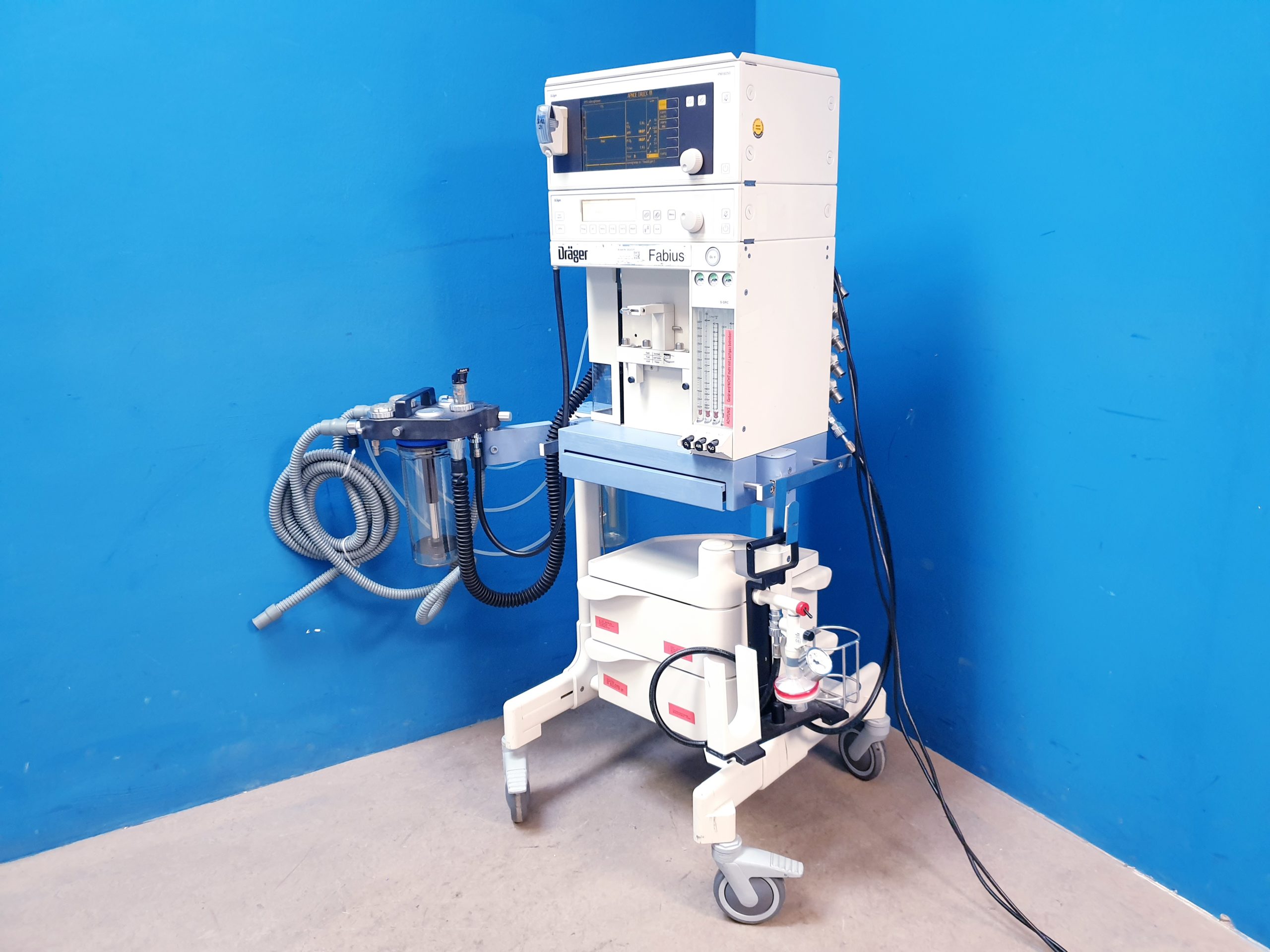 Dräger Fabius Narkosegerät mit PM 8050 Gasmonitor SW: 02.80 3 Gasig REFURBISHED thumbnail 19