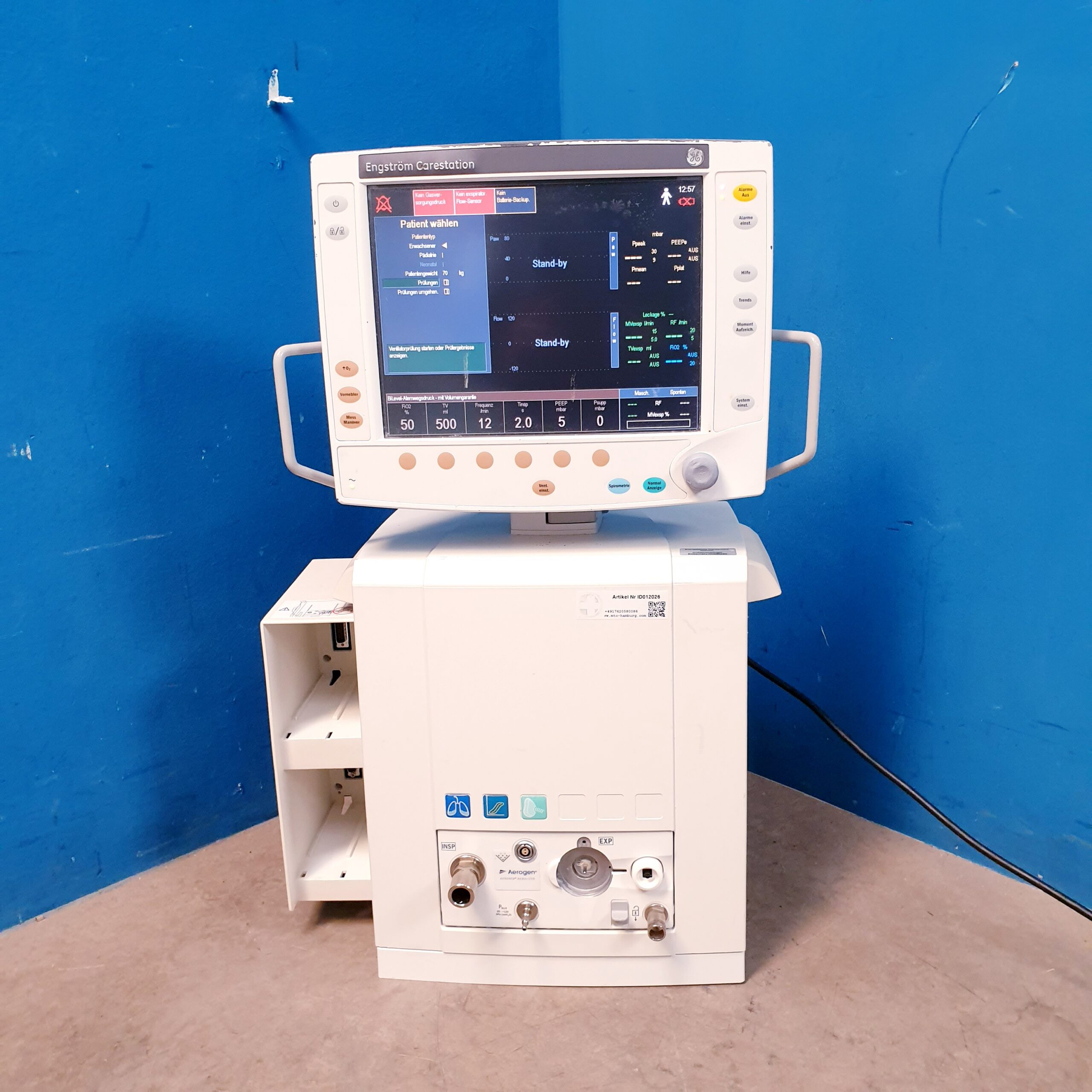 GE Engstrom Carestation Ventilator Beatmungsgerät thumbnail 16