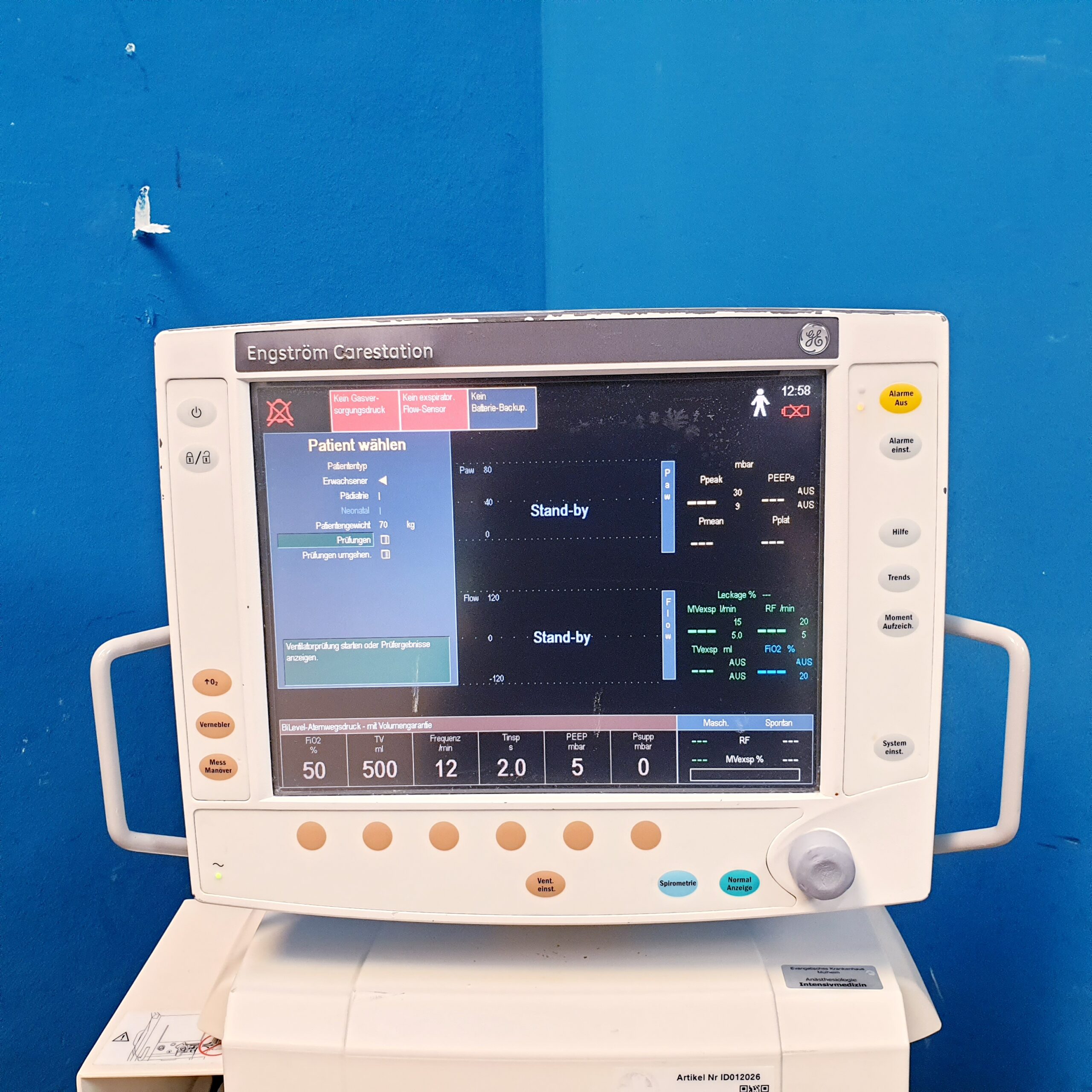 GE Engstrom Carestation Ventilator Beatmungsgerät thumbnail 17