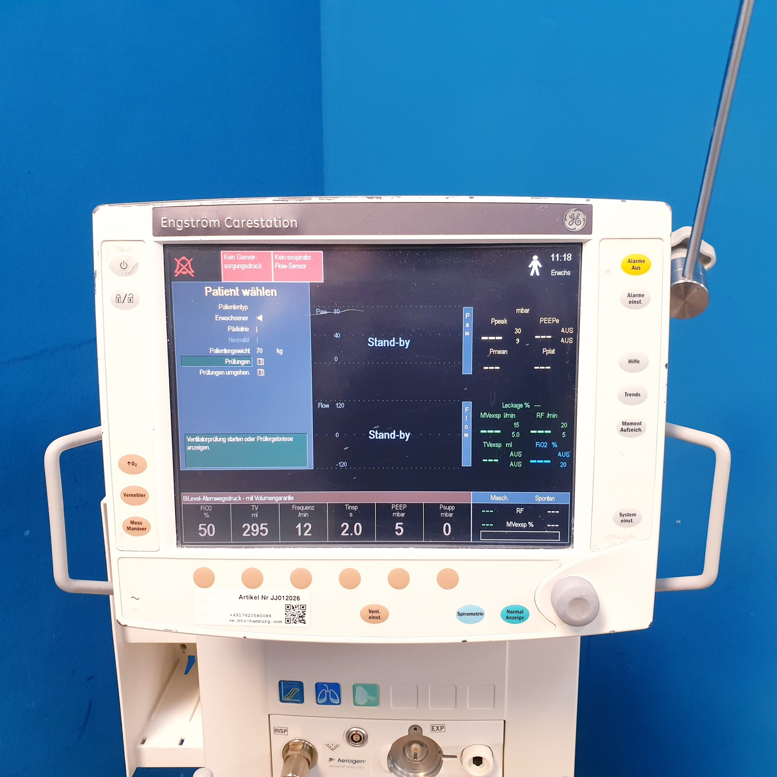 GE Engström Carestation Ventilator Beatmungsgerät thumbnail 5
