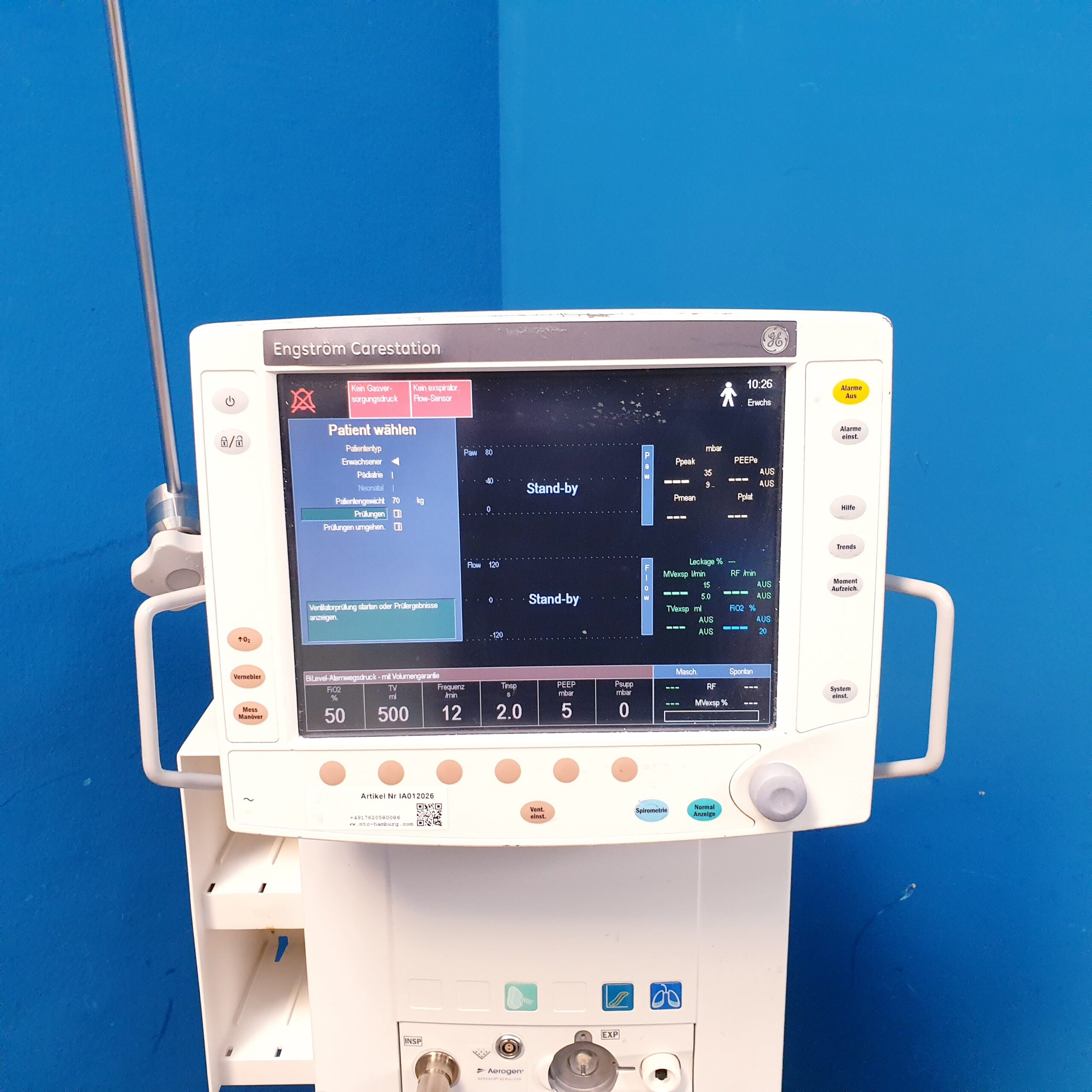 GE Engström Carestation Ventilator Beatmungsgerät thumbnail 14