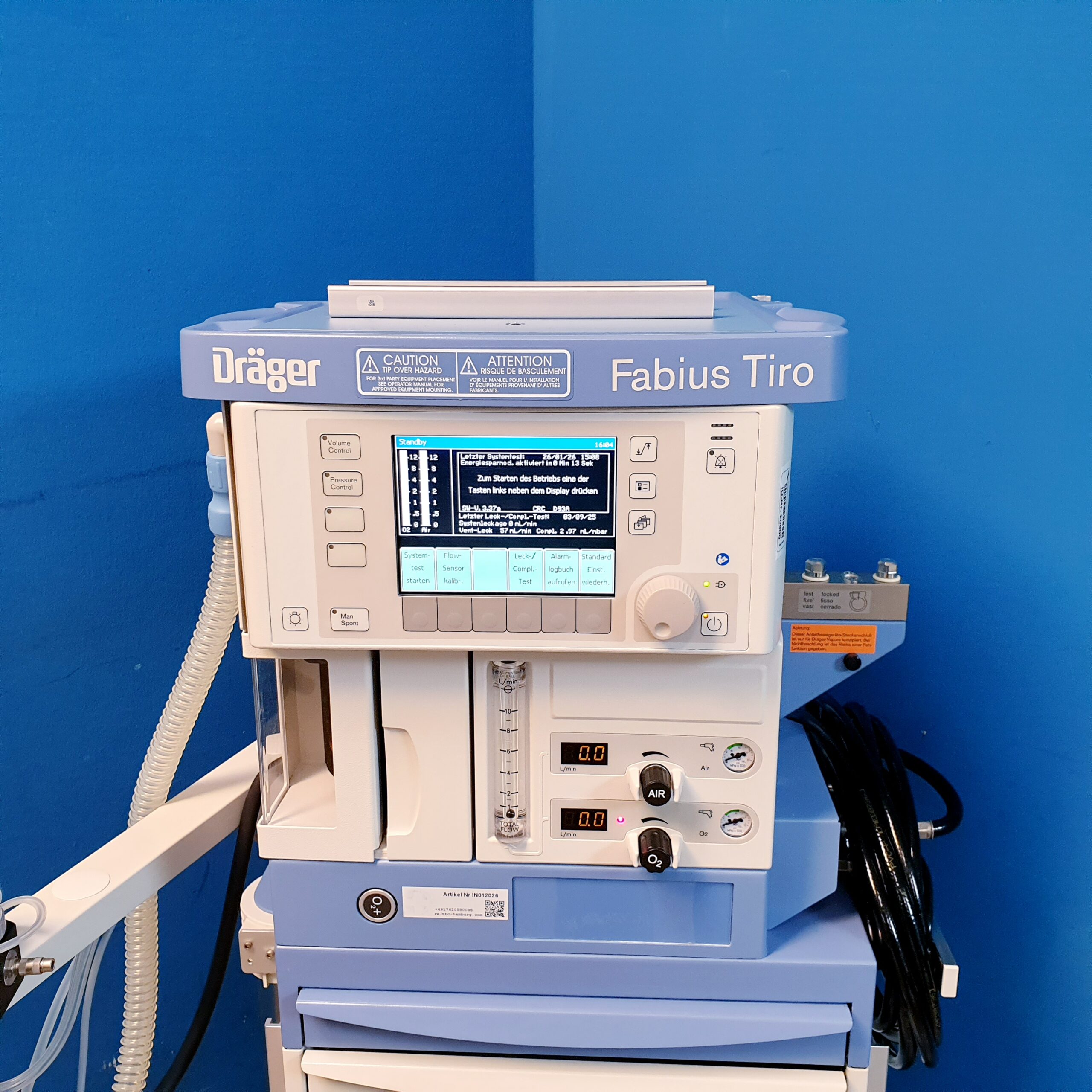 Dräger Fabius Tiro Anesthesia Narkosegerät DOM2019 thumbnail 4