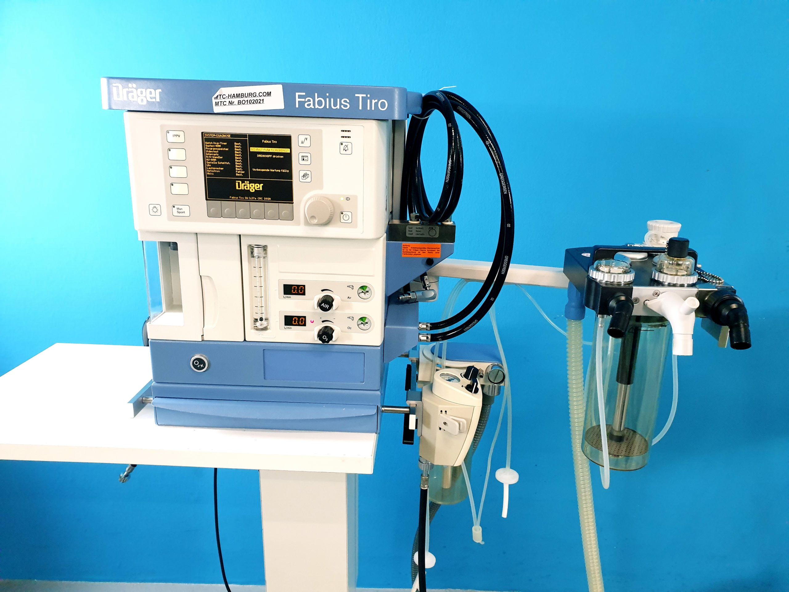 Dräger // Draeger Fabius TIRO Narkosegerät – Wandmontage — image 1 of 6