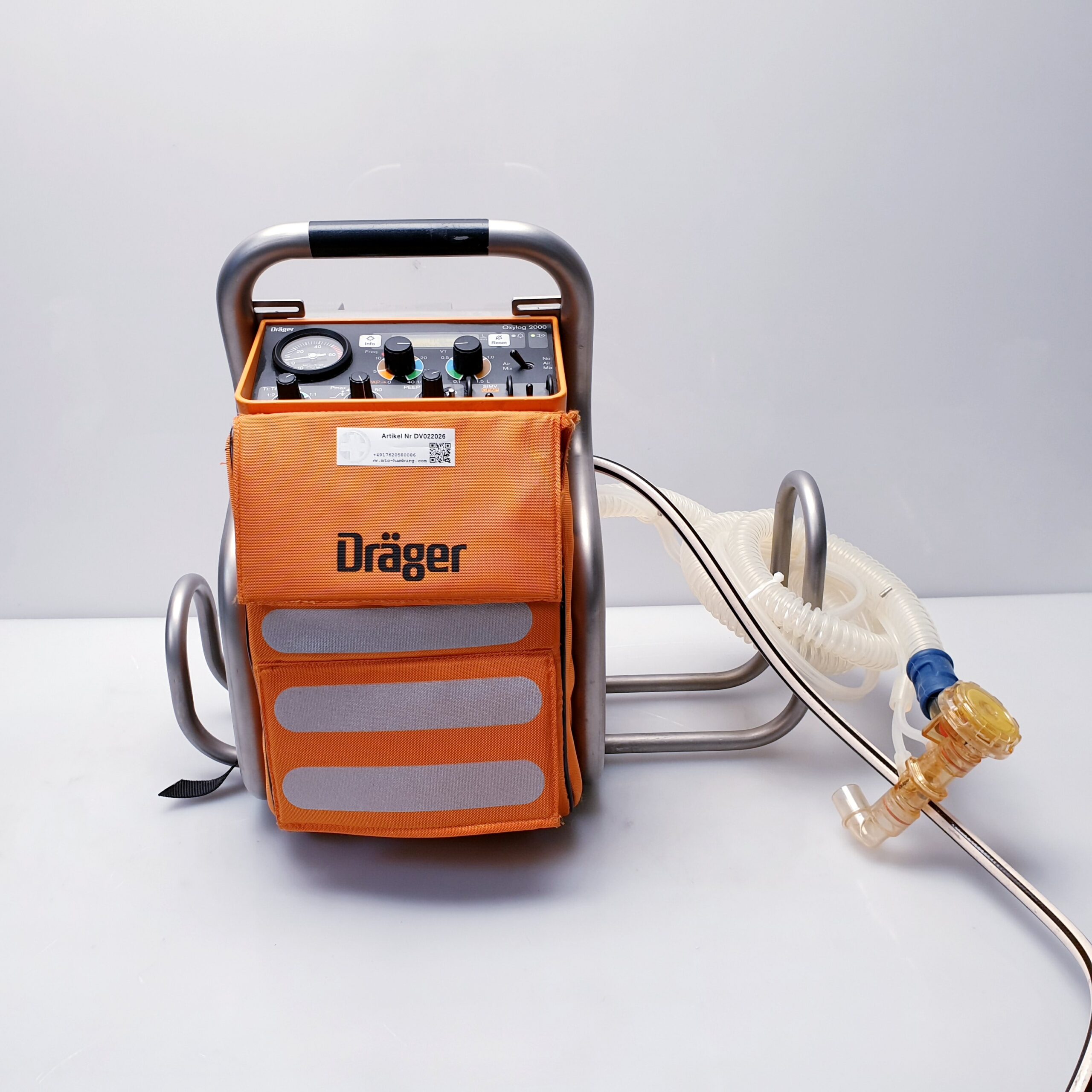 Dräger Oxylog 2000 Beatmungsgerät + Netzteil FW7401M,12 thumbnail 2