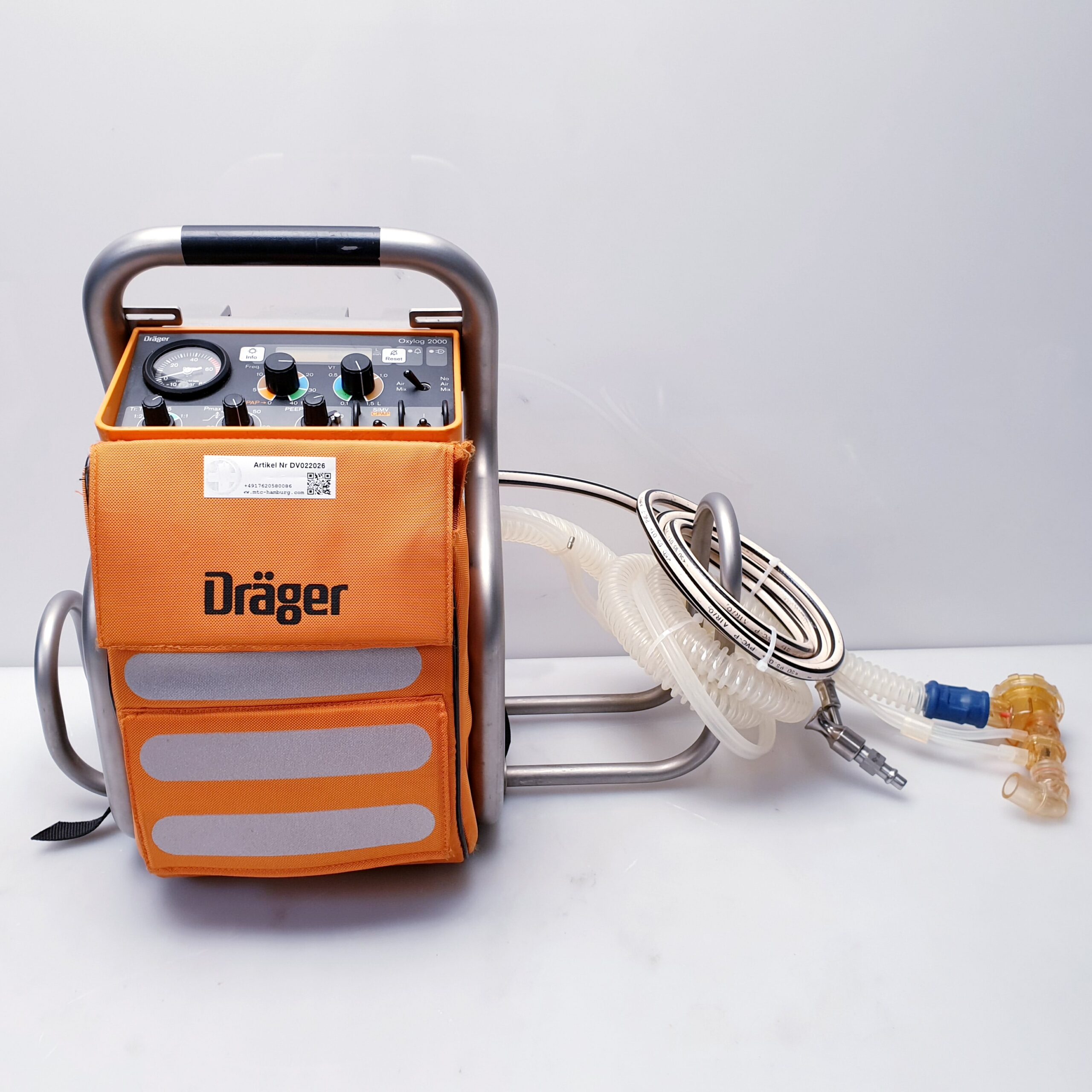 Dräger Oxylog 2000 Beatmungsgerät + Netzteil FW7401M,12 thumbnail 12