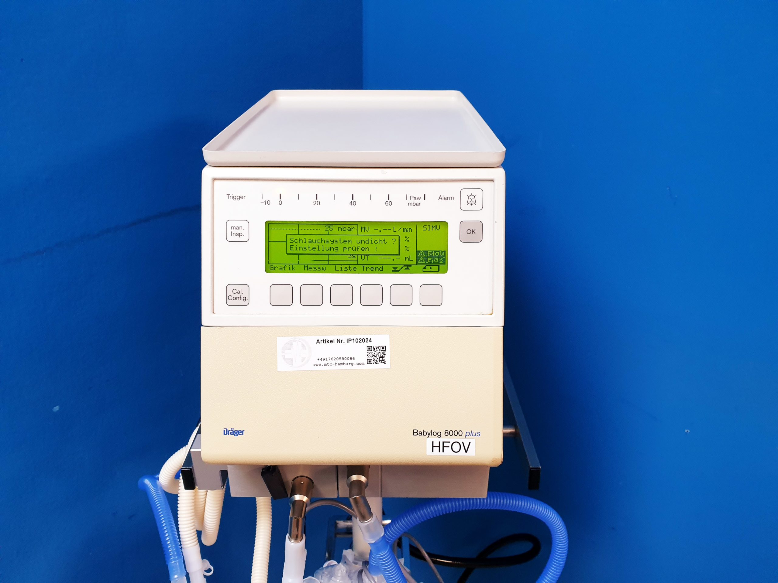 Dräger Babylog 8000 plus Beatmungsgerät für Neonaten thumbnail 14