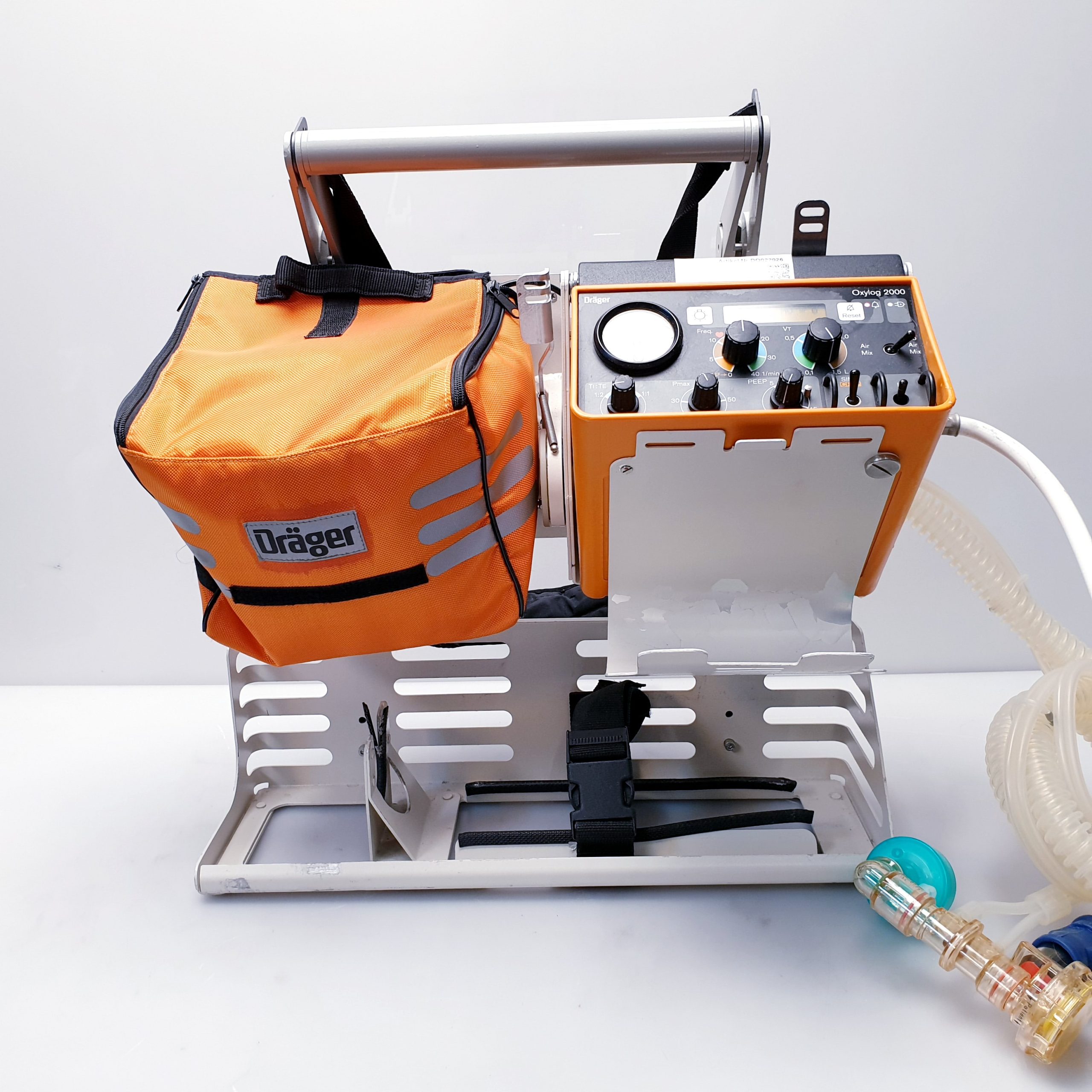 Dräger Oxylog 2000 Beatmungsgerät & Dräger No. 8412074 Netzteil thumbnail 4