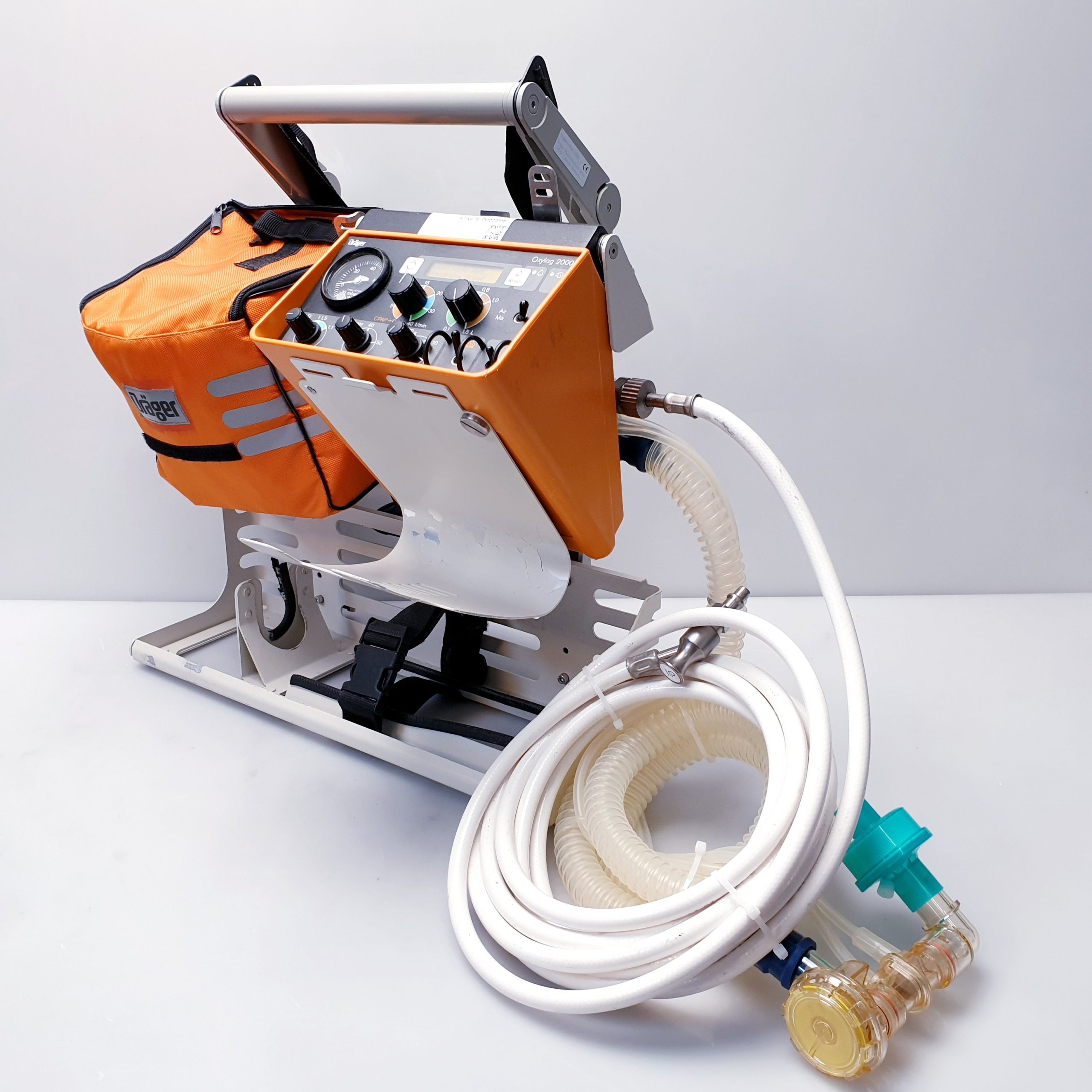 Dräger Oxylog 2000 Beatmungsgerät & Dräger No. 8412074 Netzteil thumbnail 12
