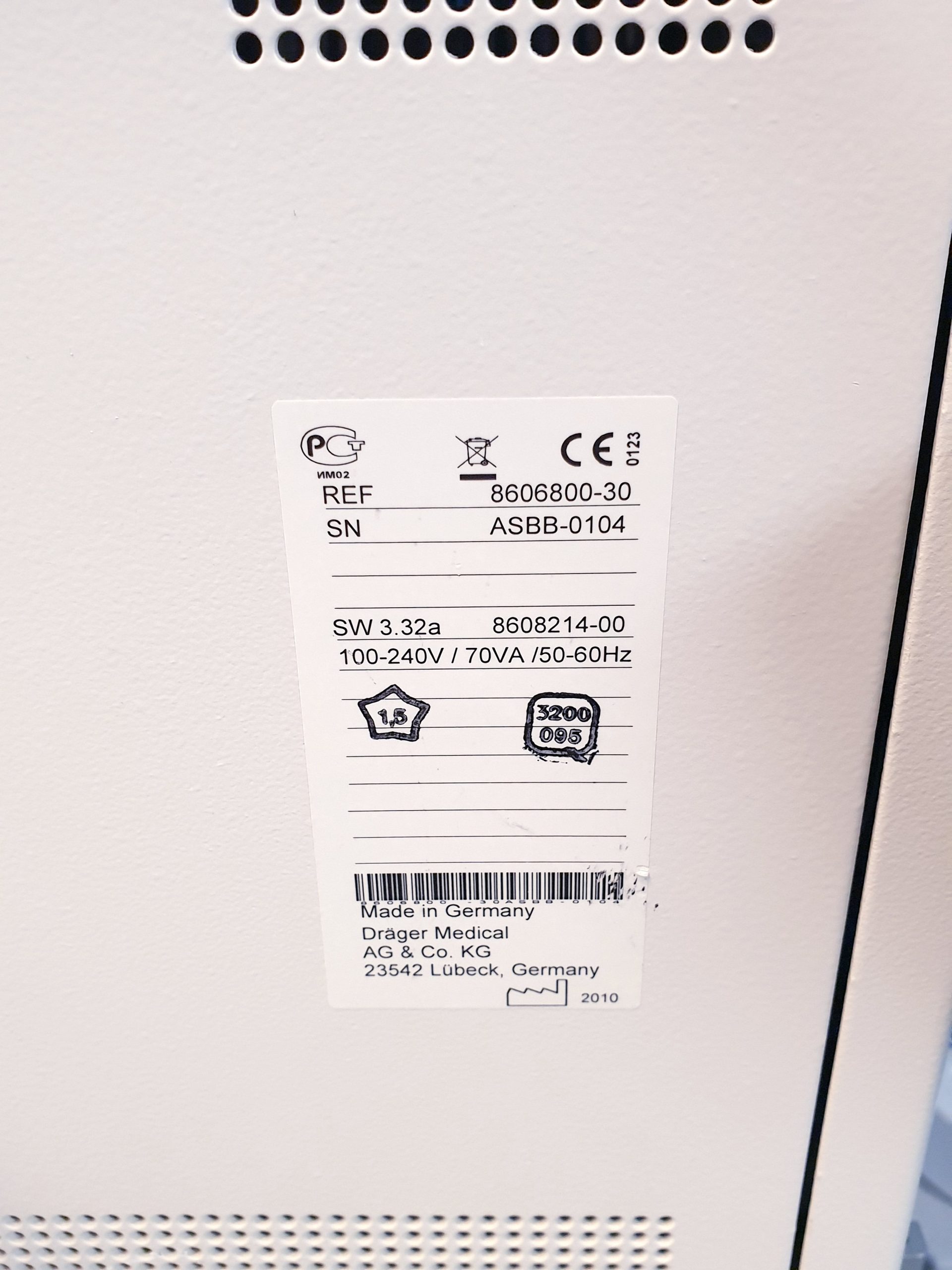 Draeger Dräger Fabius Plus Narkose Beatmungsgerät SW-V 3.37 thumbnail 14